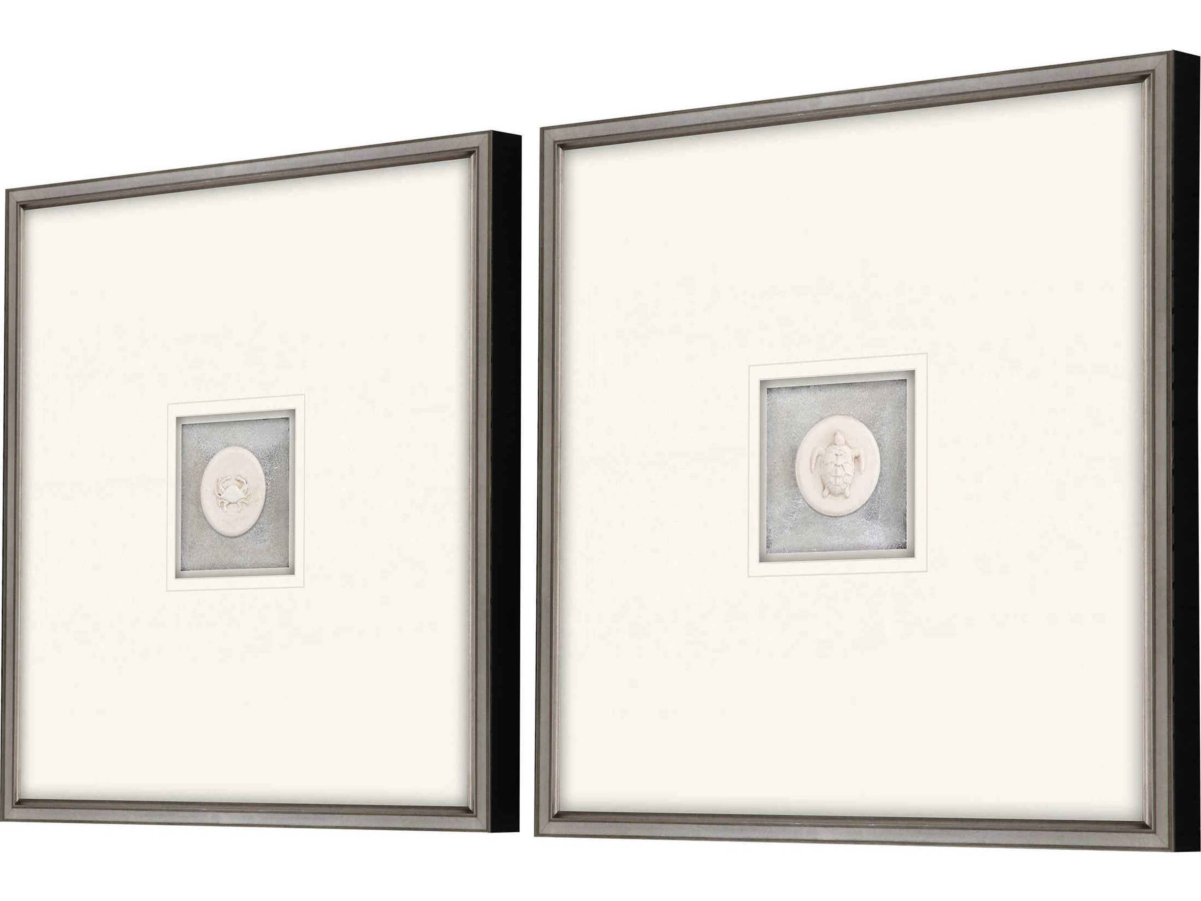 Paragon Animals Blue Coastal Intaglio-II Wall Art Set of 2