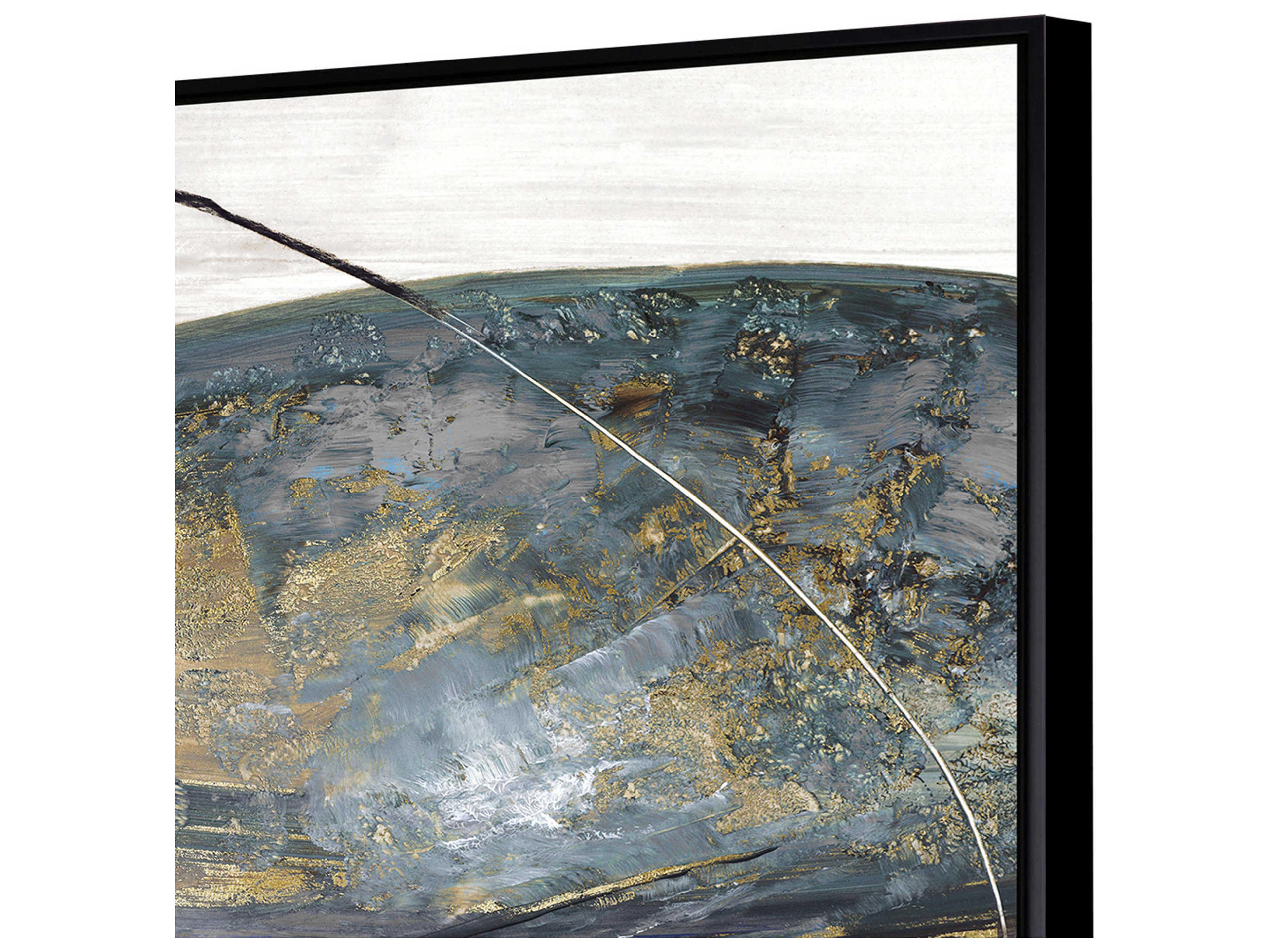 Paragon Teal Stones-I Canvas Wall Art