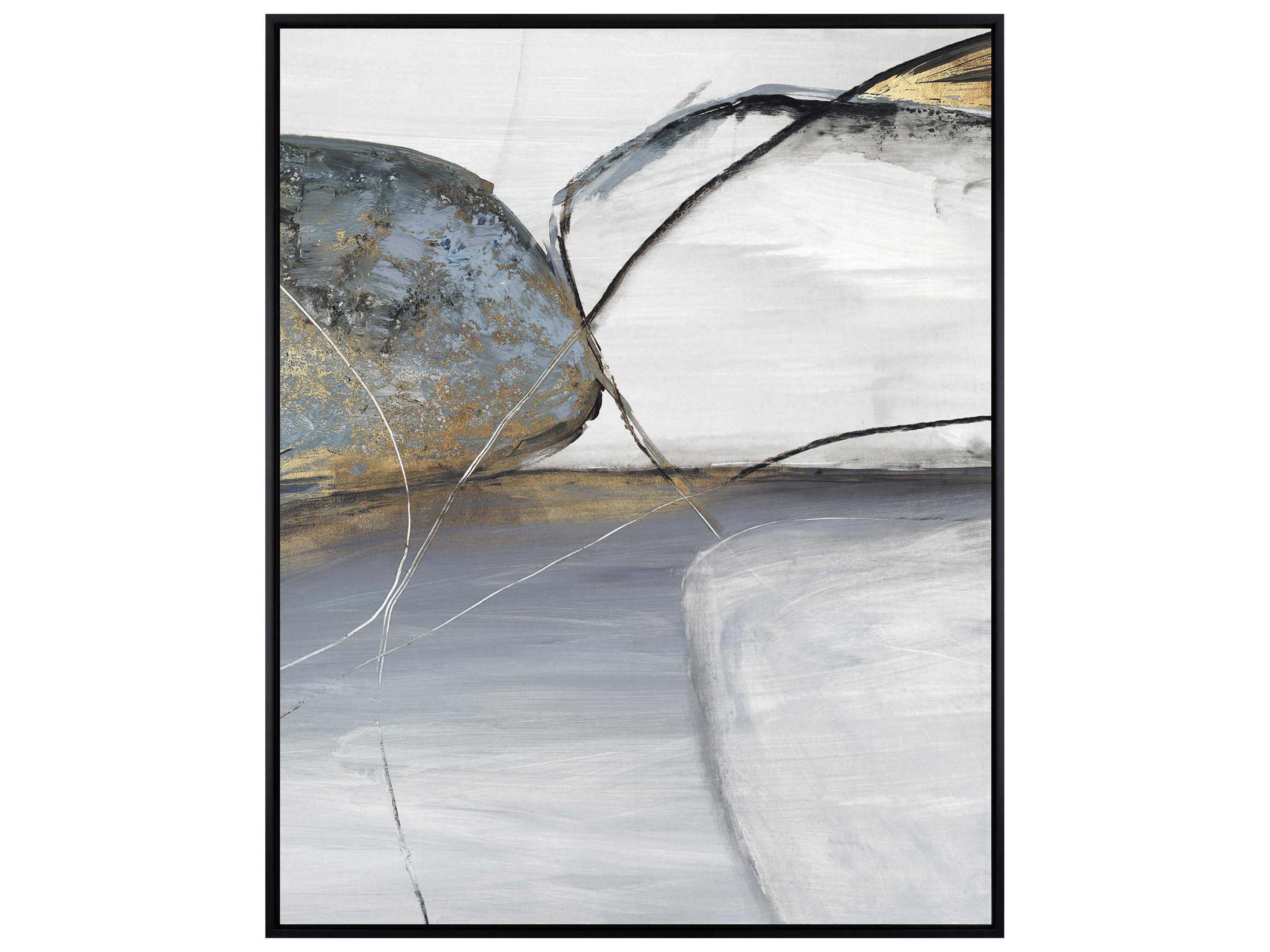 Teal Stones-II Canvas Wall Art