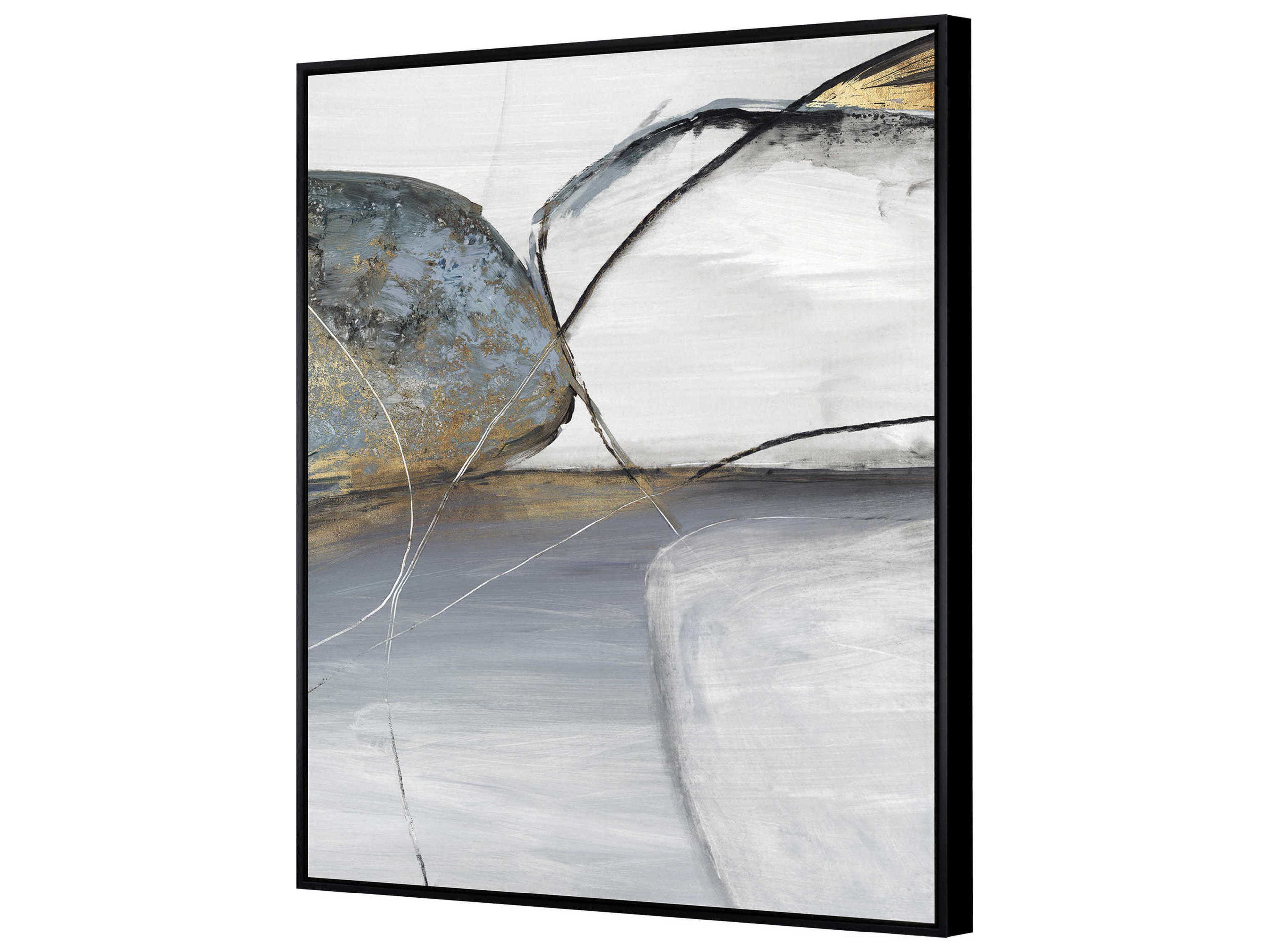 Paragon Teal Stones-II Canvas Wall Art