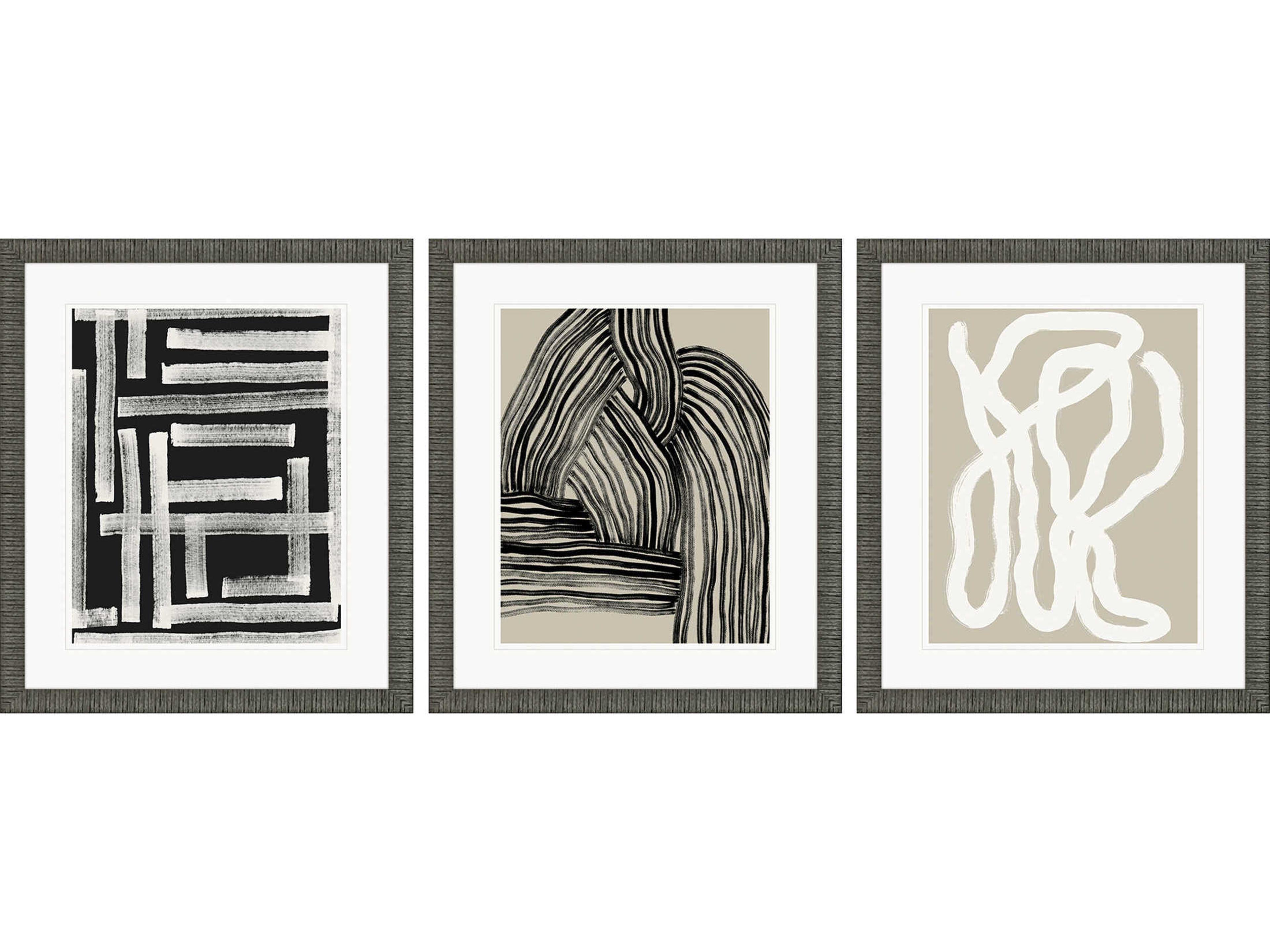 Naive Lines-III Wall Art Set of 3