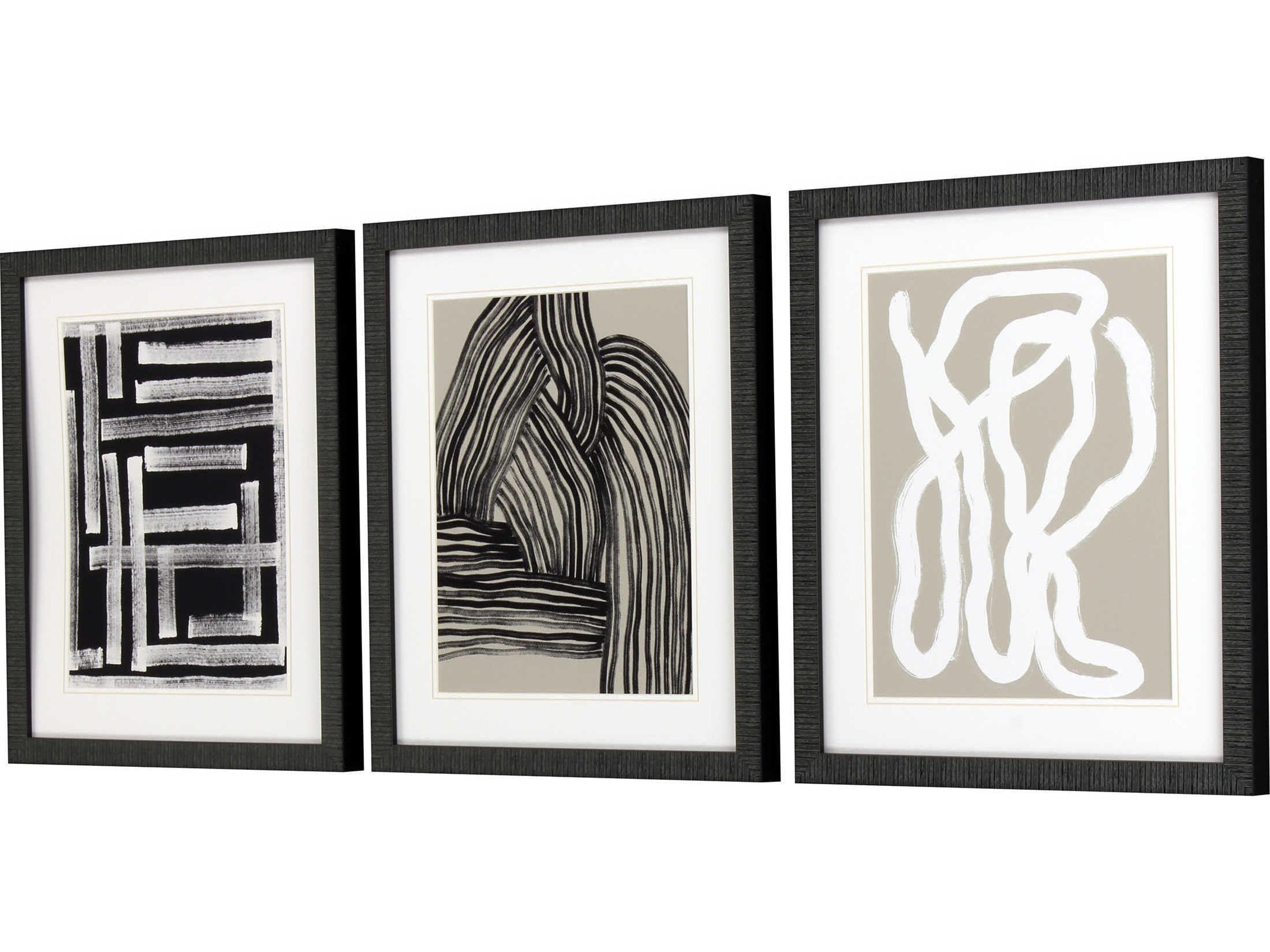 Paragon Naive Lines-III Wall Art Set of 3