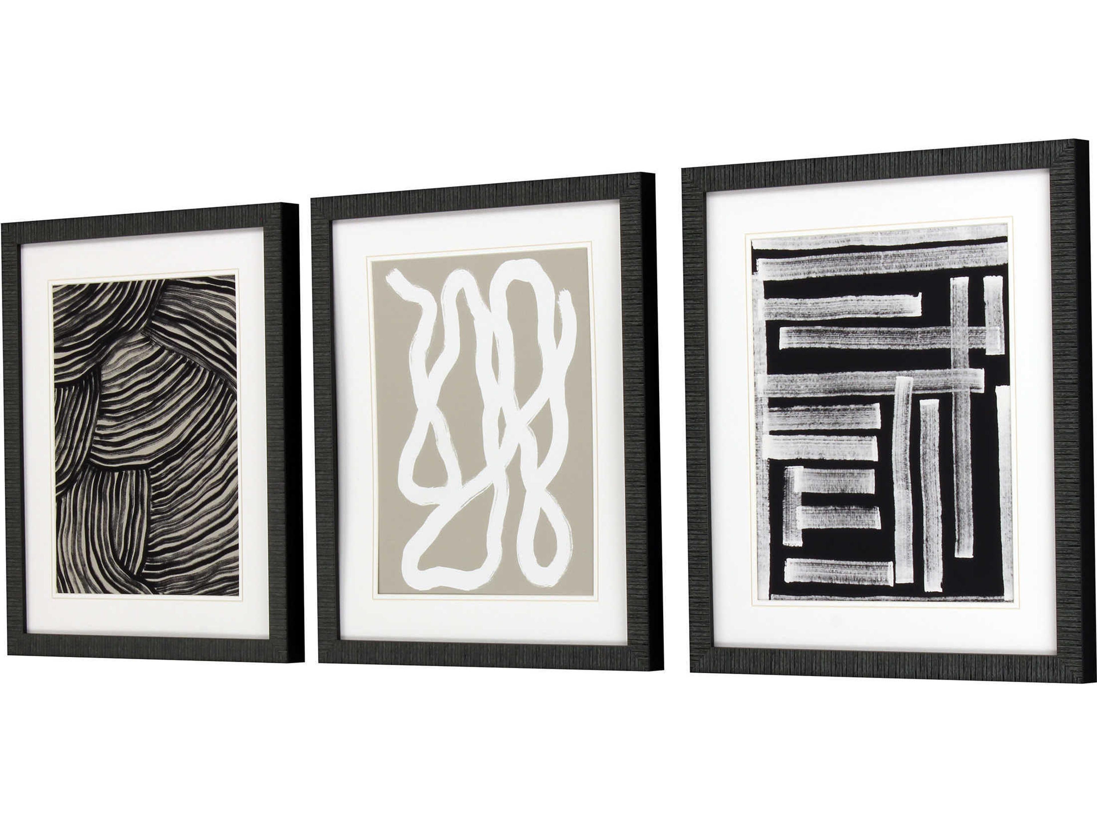 Paragon Naive Lines-IV Wall Art Set of 3