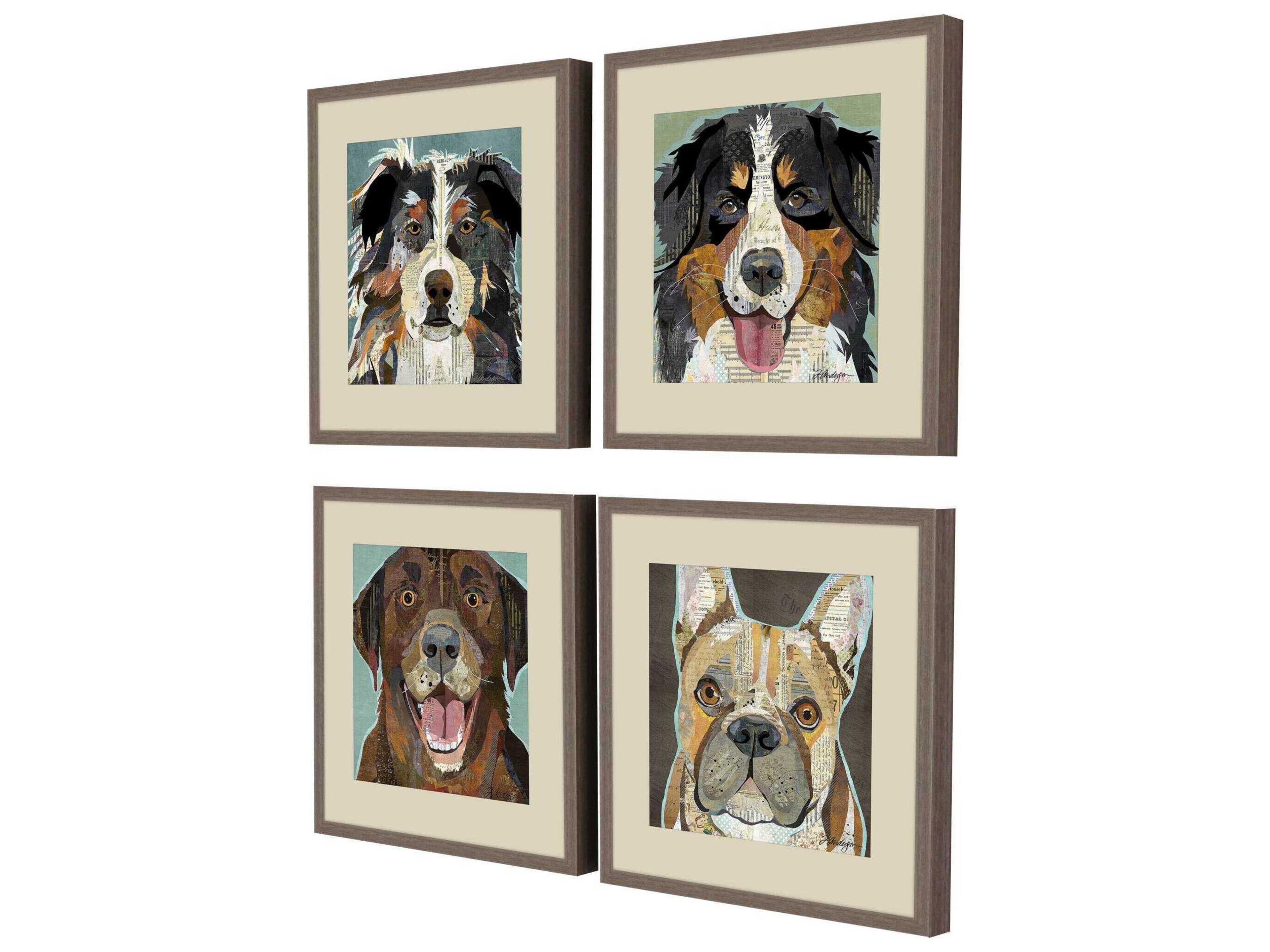 Paragon Animals Dog Collage-I Wall Art Set of 4