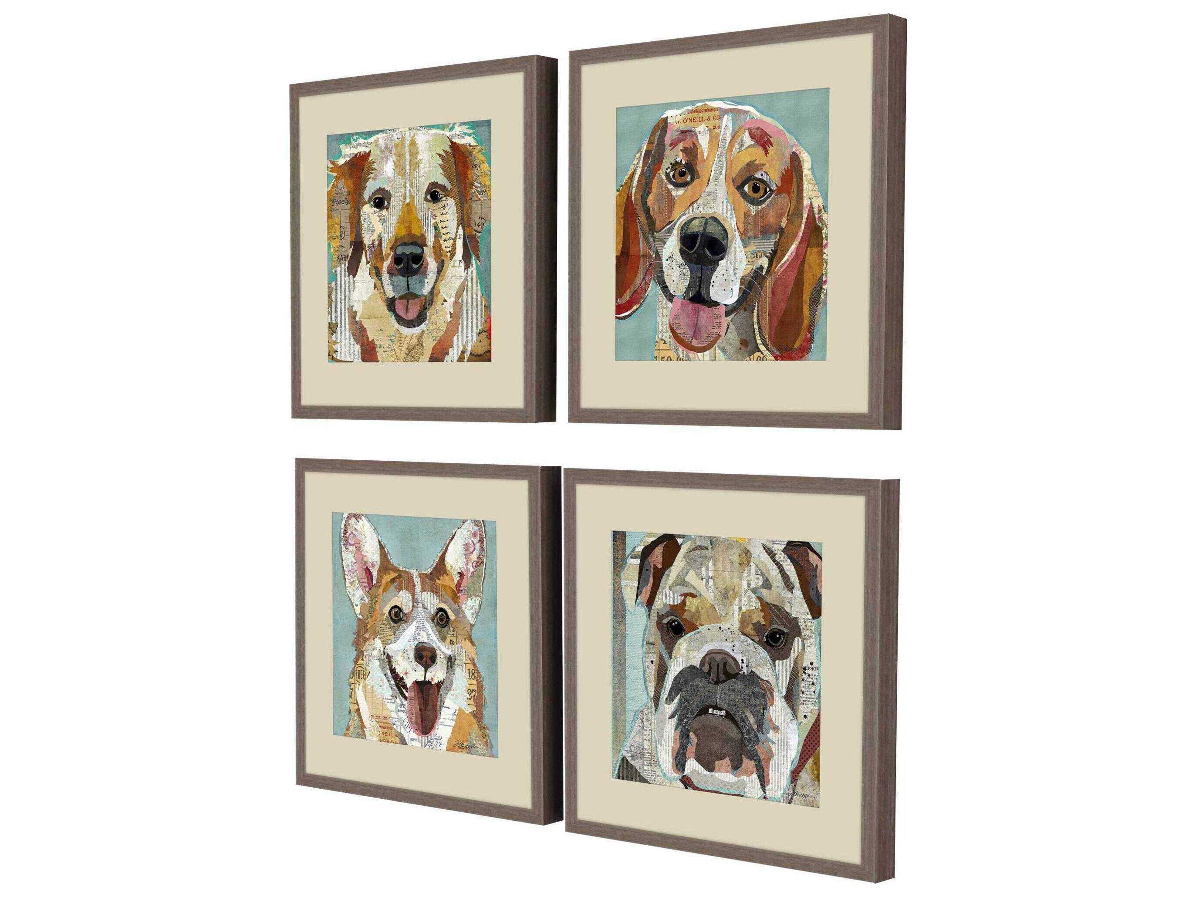 Paragon Animals Dog Collage-II Wall Art Set of 4