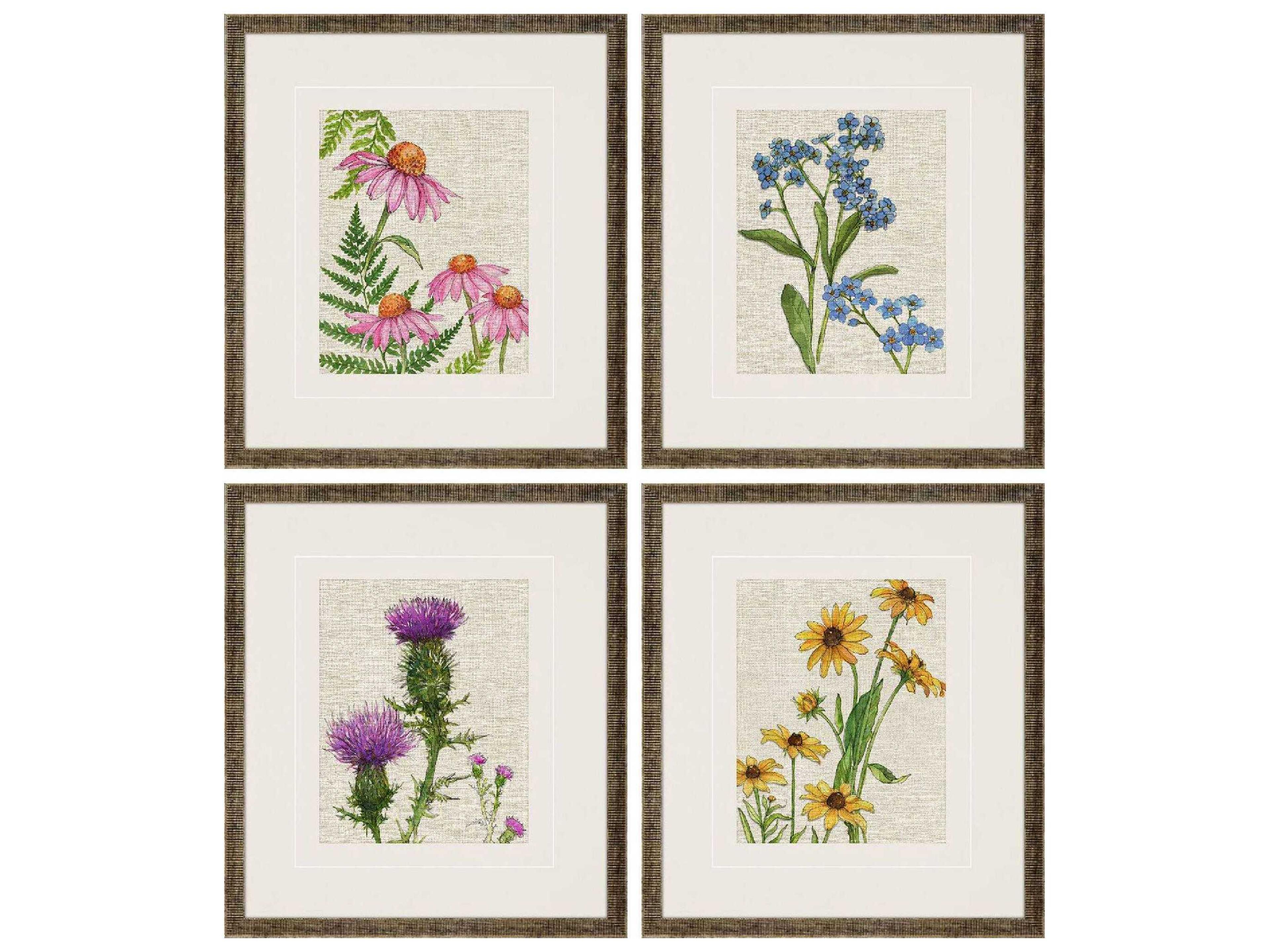 Florals Wildflowers Wall Art Set of 4