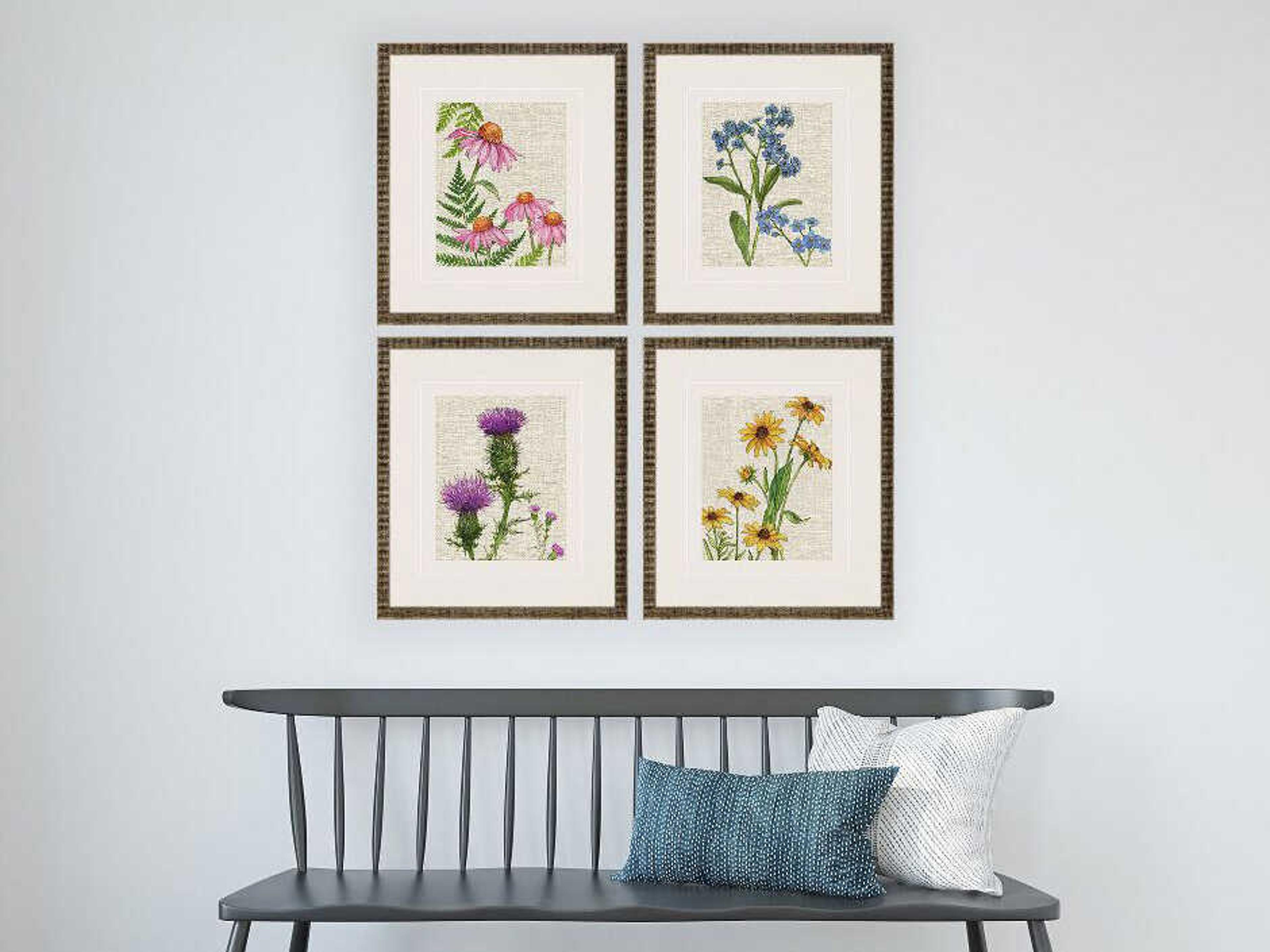 Paragon Florals Wildflowers Wall Art Set of 4