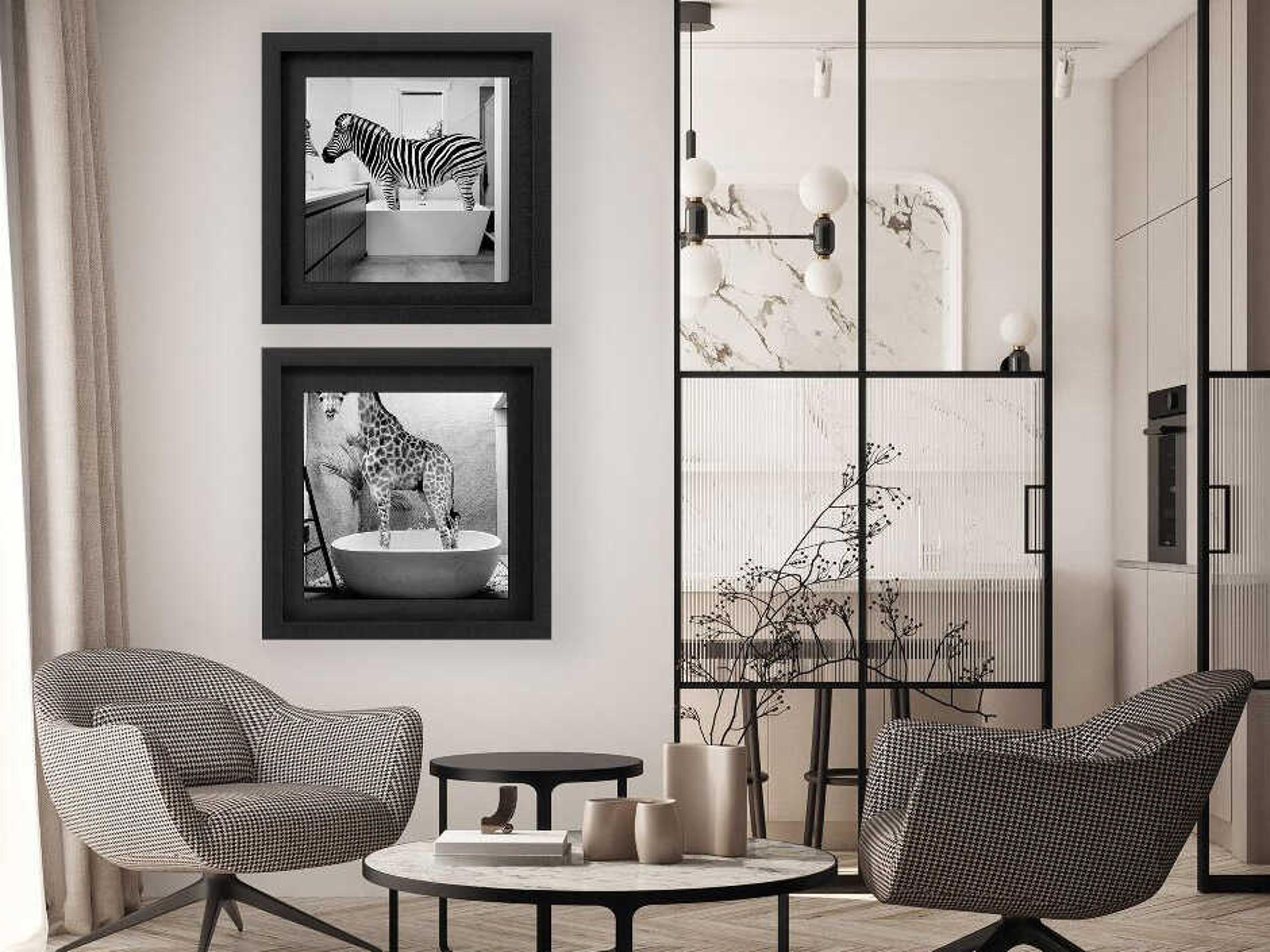 Paragon Animals Safari Bath-I Wall Art Set of 2