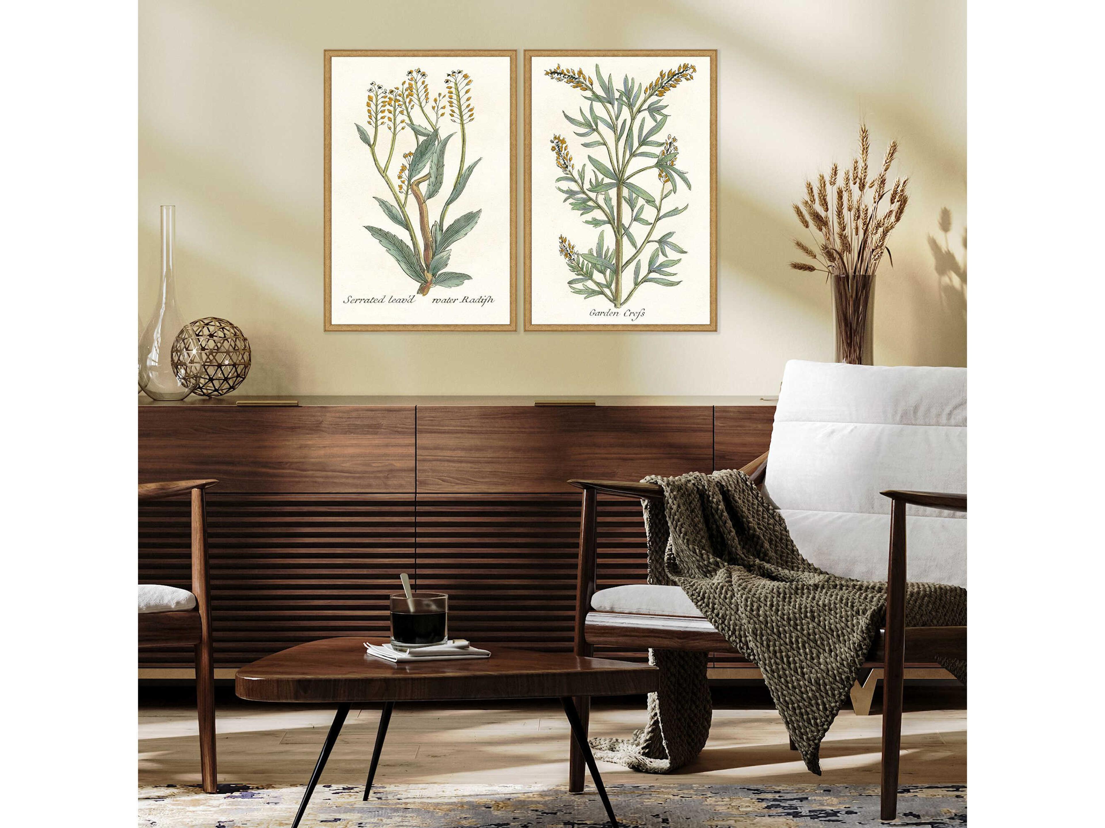 Paragon Florals Botanical Plants-III Wall Art Set of 2