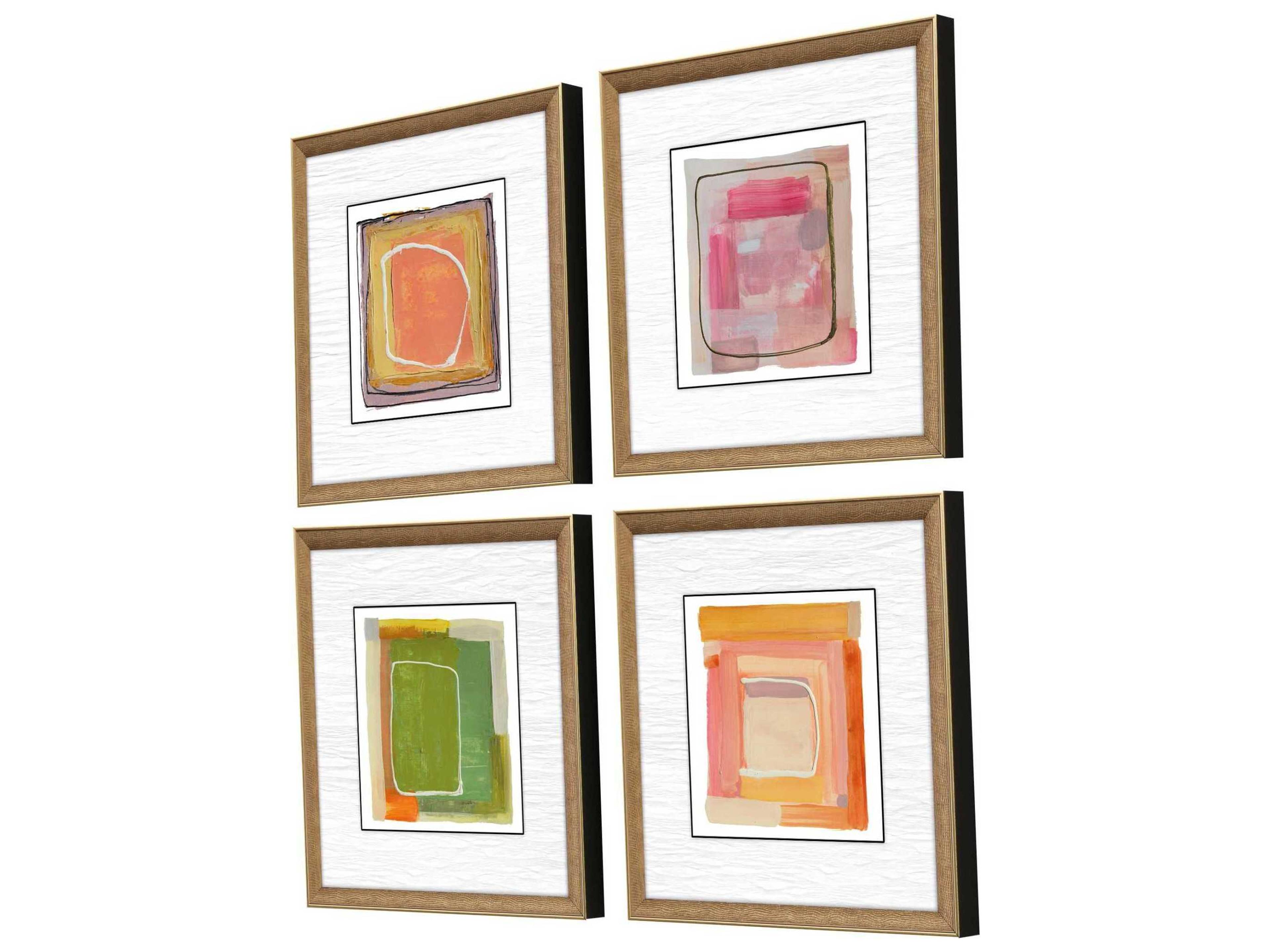Paragon Geometrics Bold Gesture Wall Art Set of 4