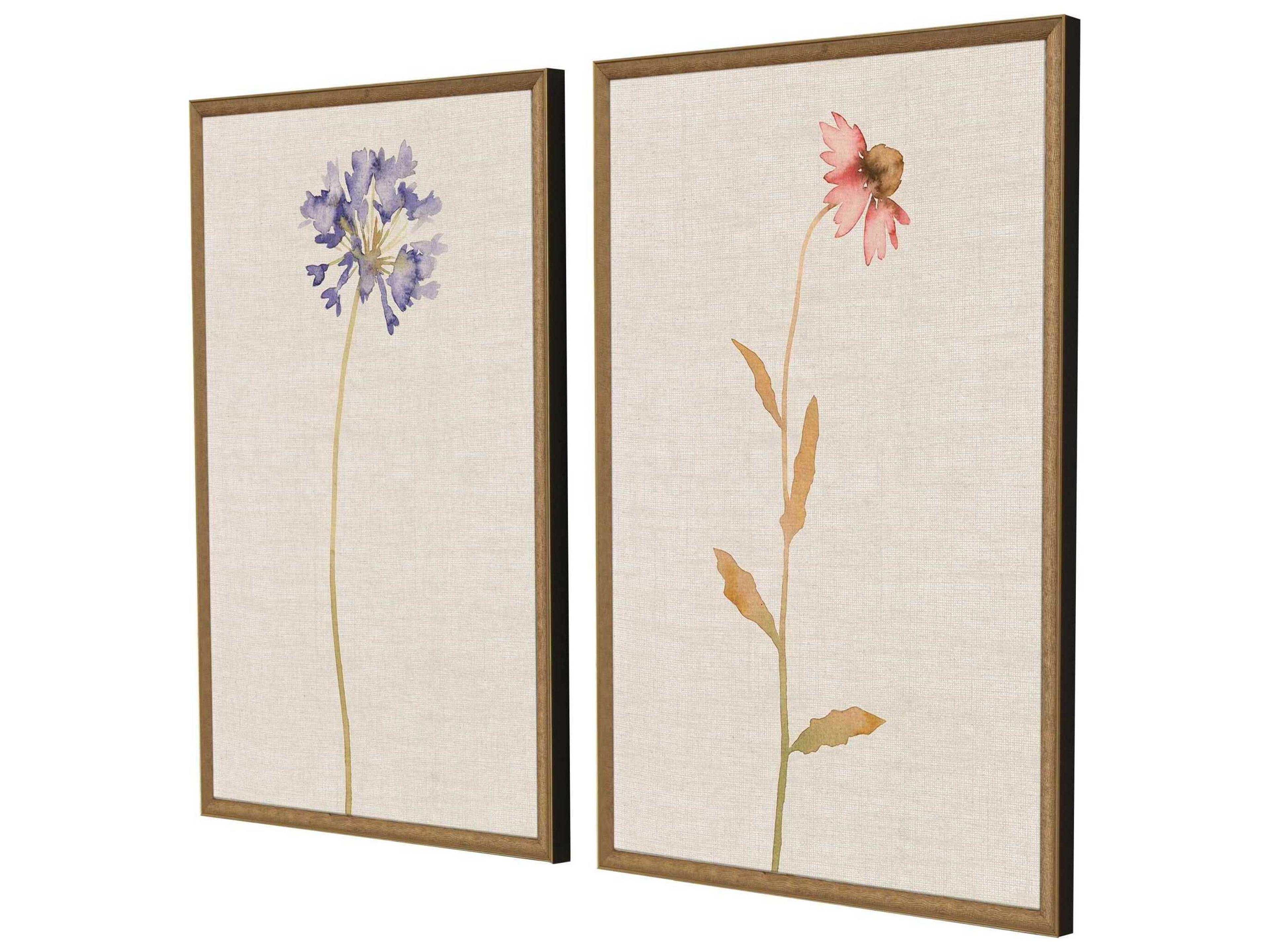 Paragon Florals Wild Flourish-I Wall Art Set of 2