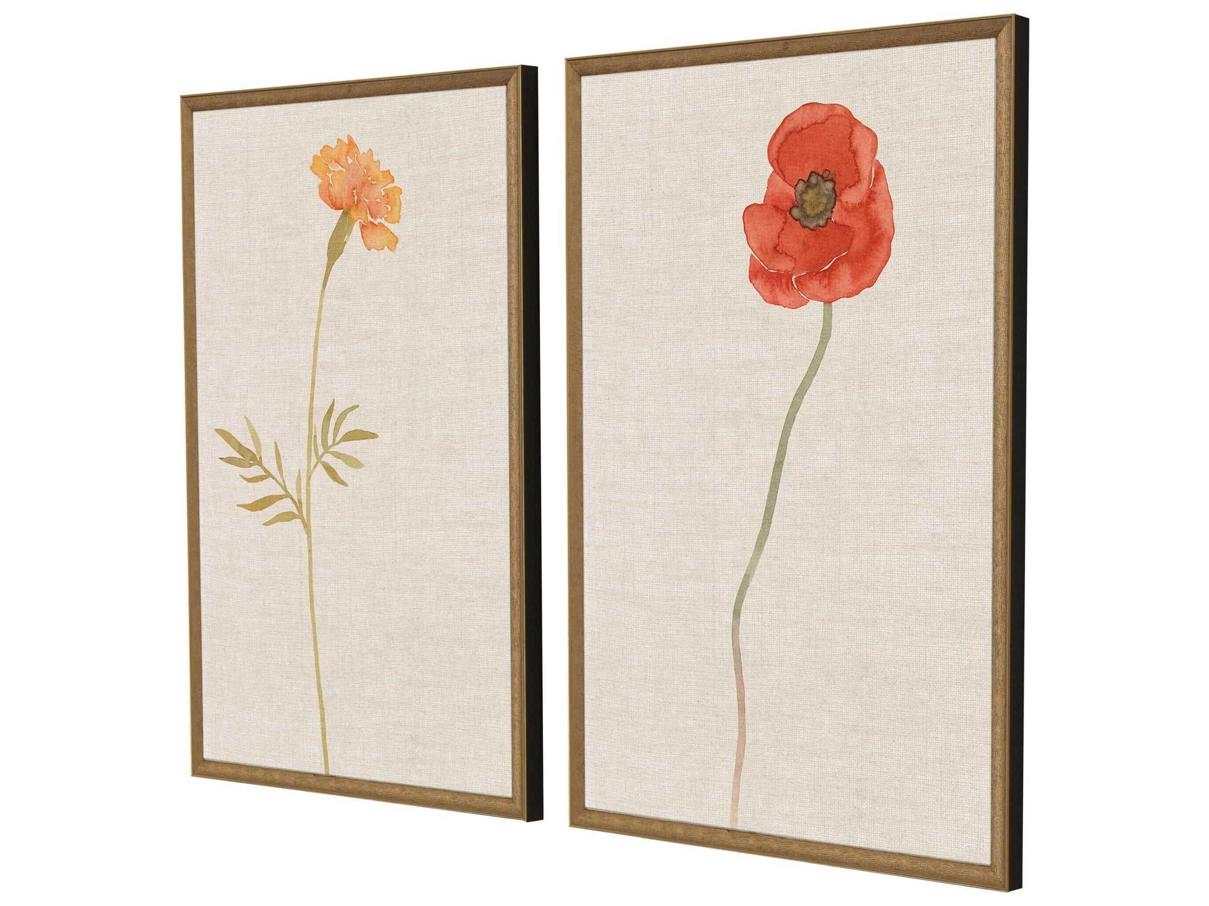 Paragon Florals Wild Flourish-II Wall Art Set of 2