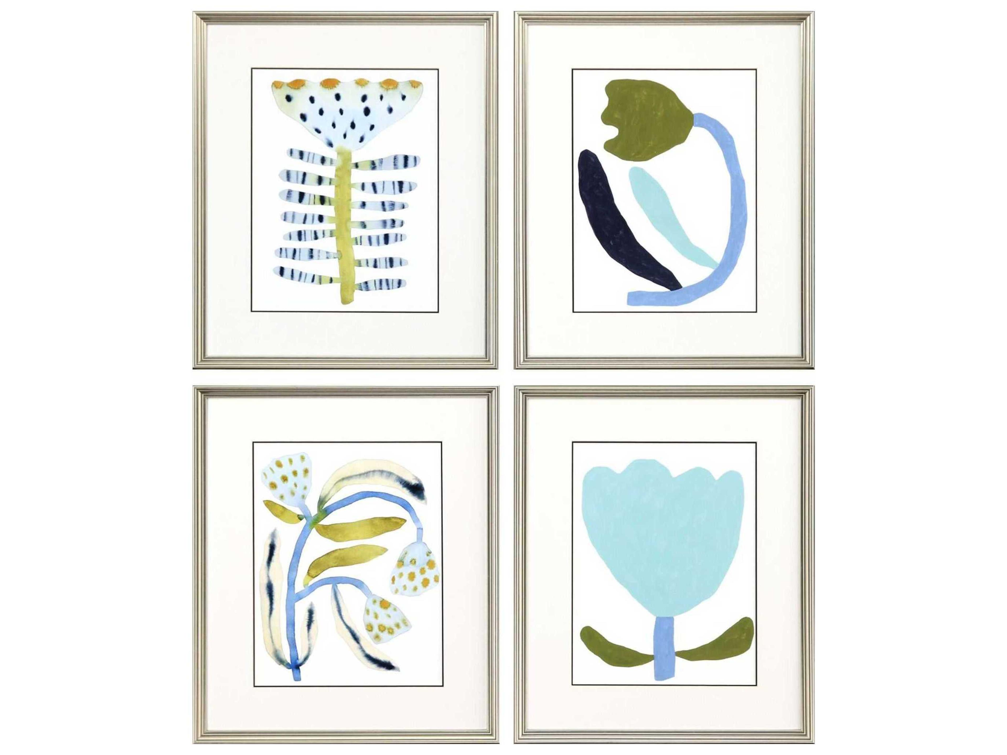 Paragon Florals Naive Garden Wall Art Set of 4