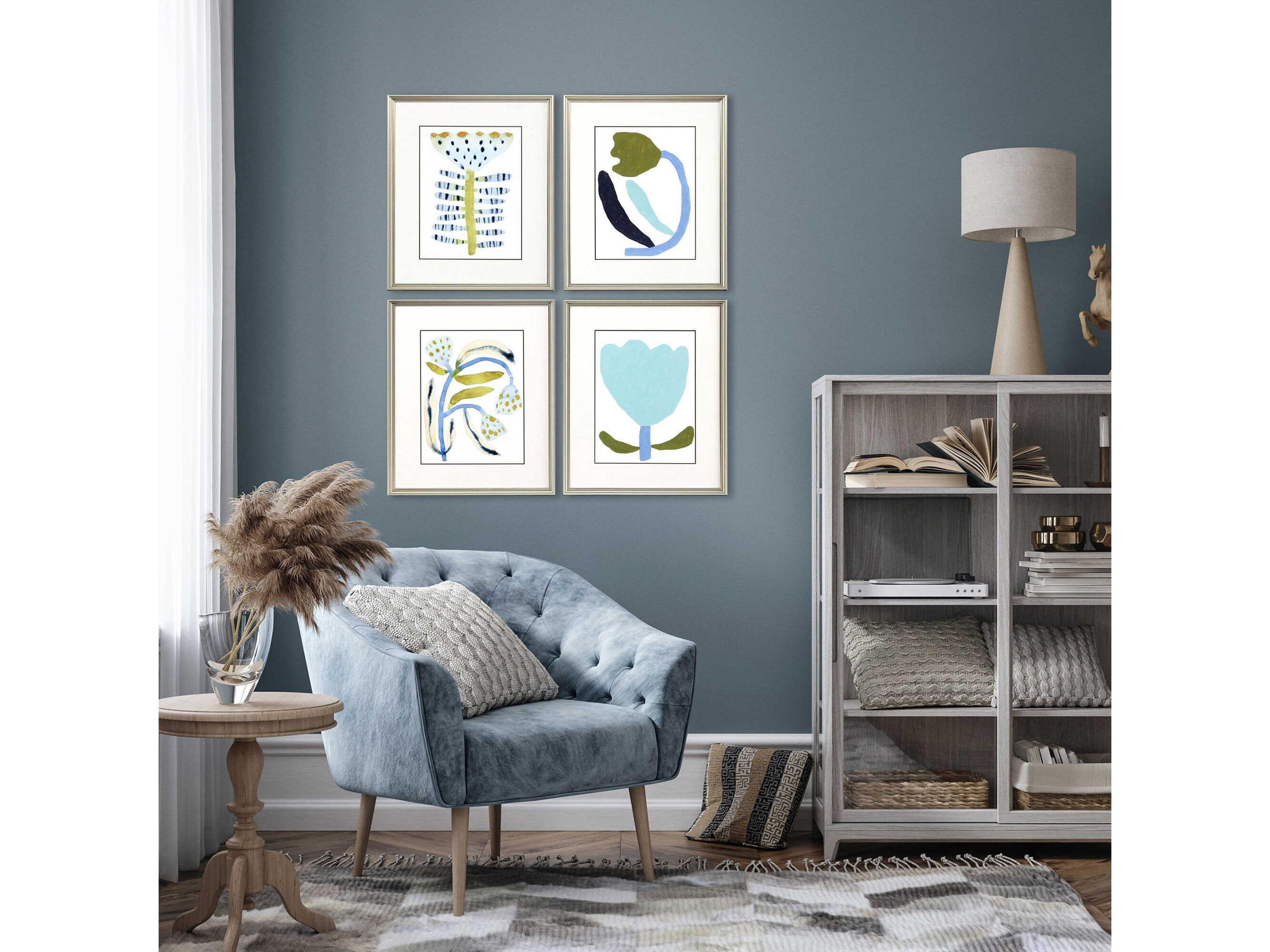 Paragon Florals Naive Garden Wall Art Set of 4