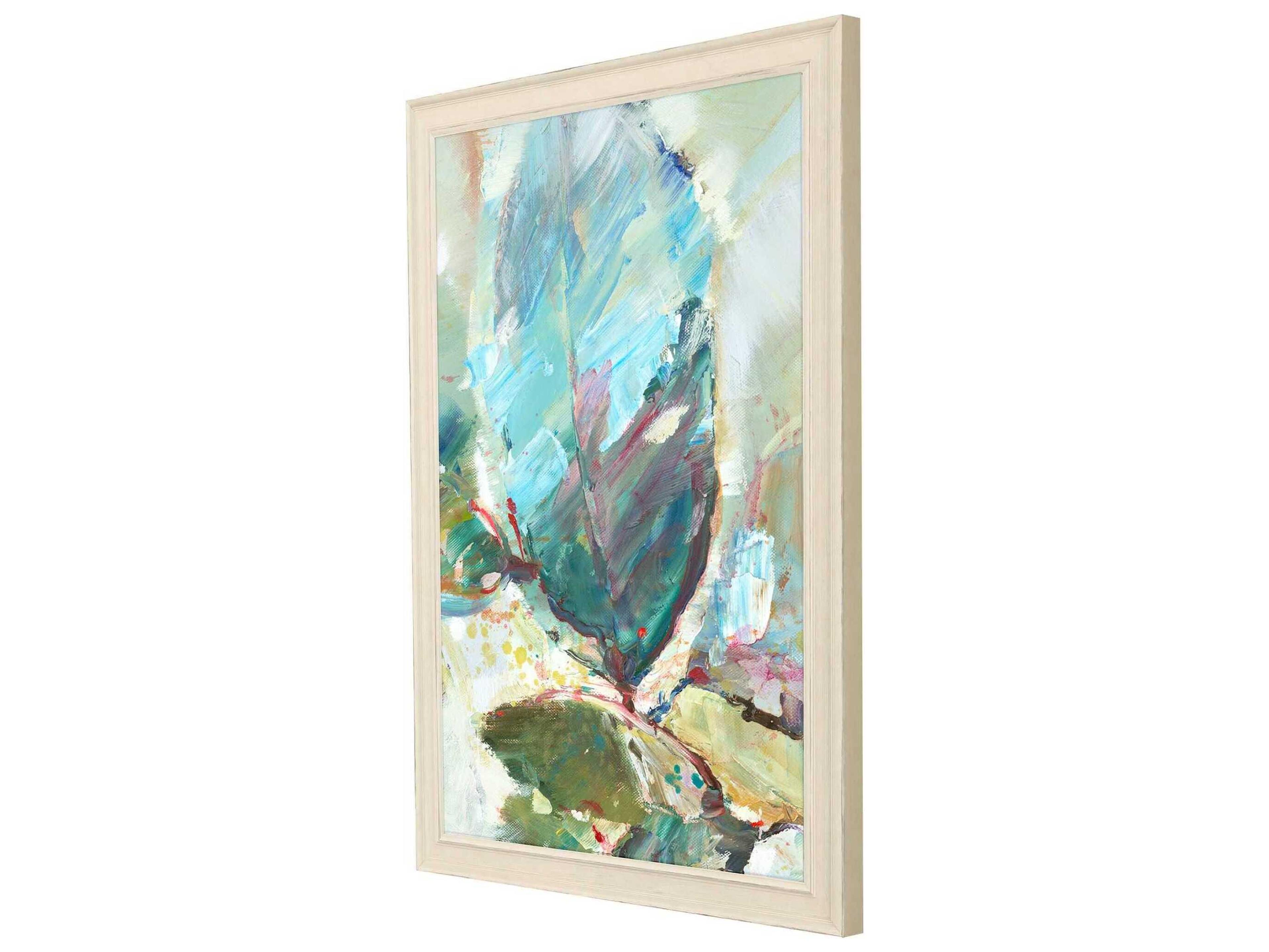 Paragon Florals Aqua Leaf-II Wall Art