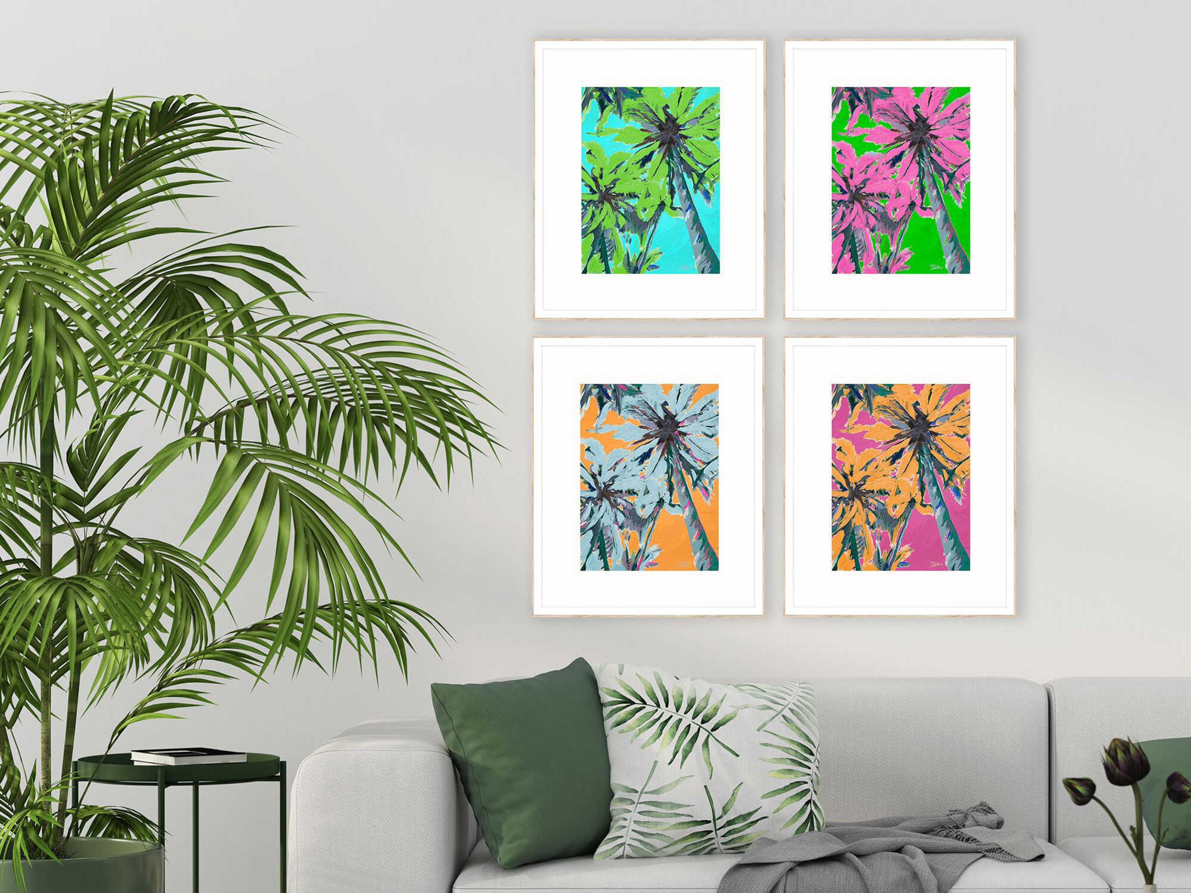 Paragon Bright Palms Wall Art Set of 4