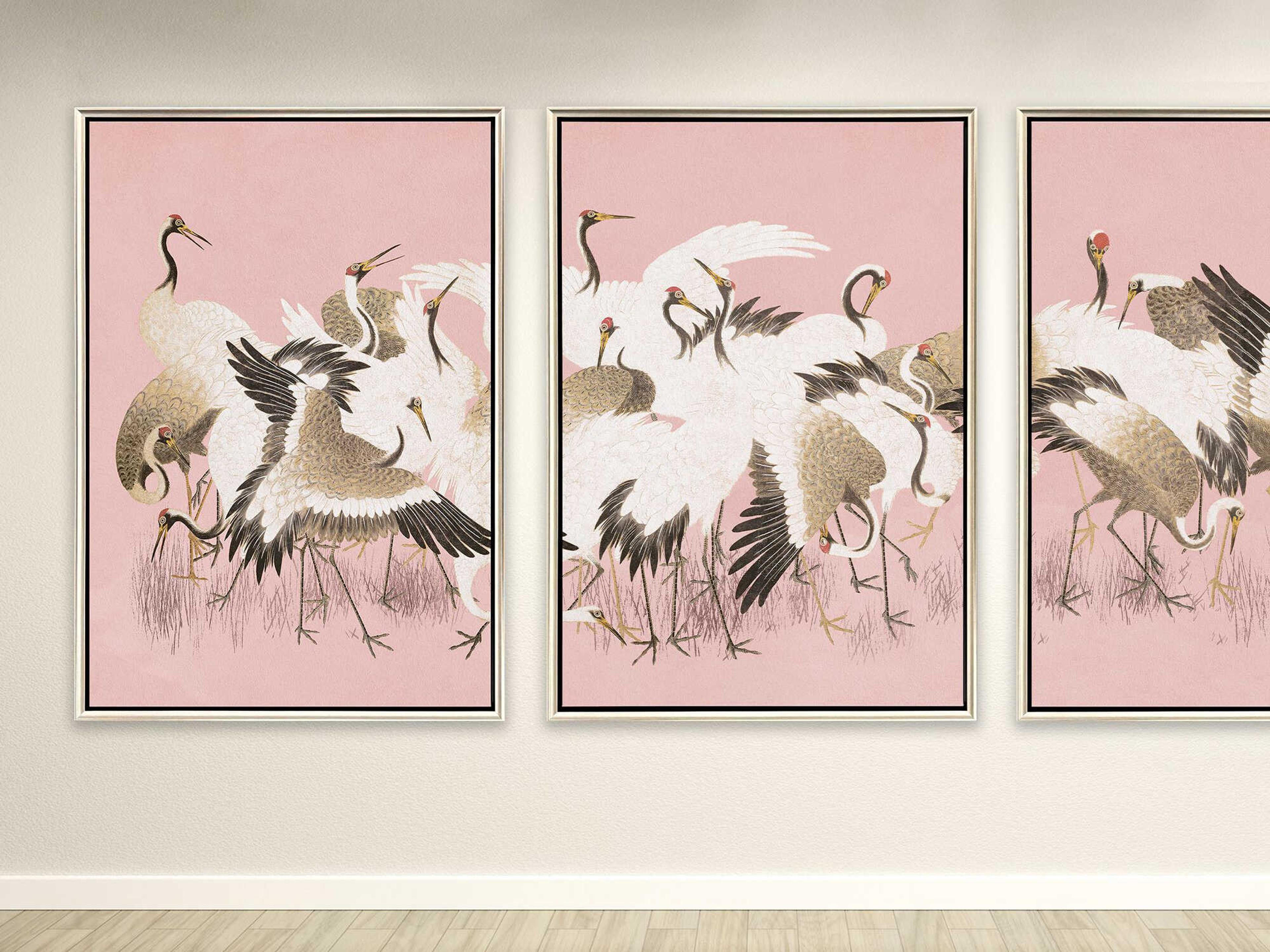 Paragon Animals Curious Cranes - Plumule Canvas Wall Art