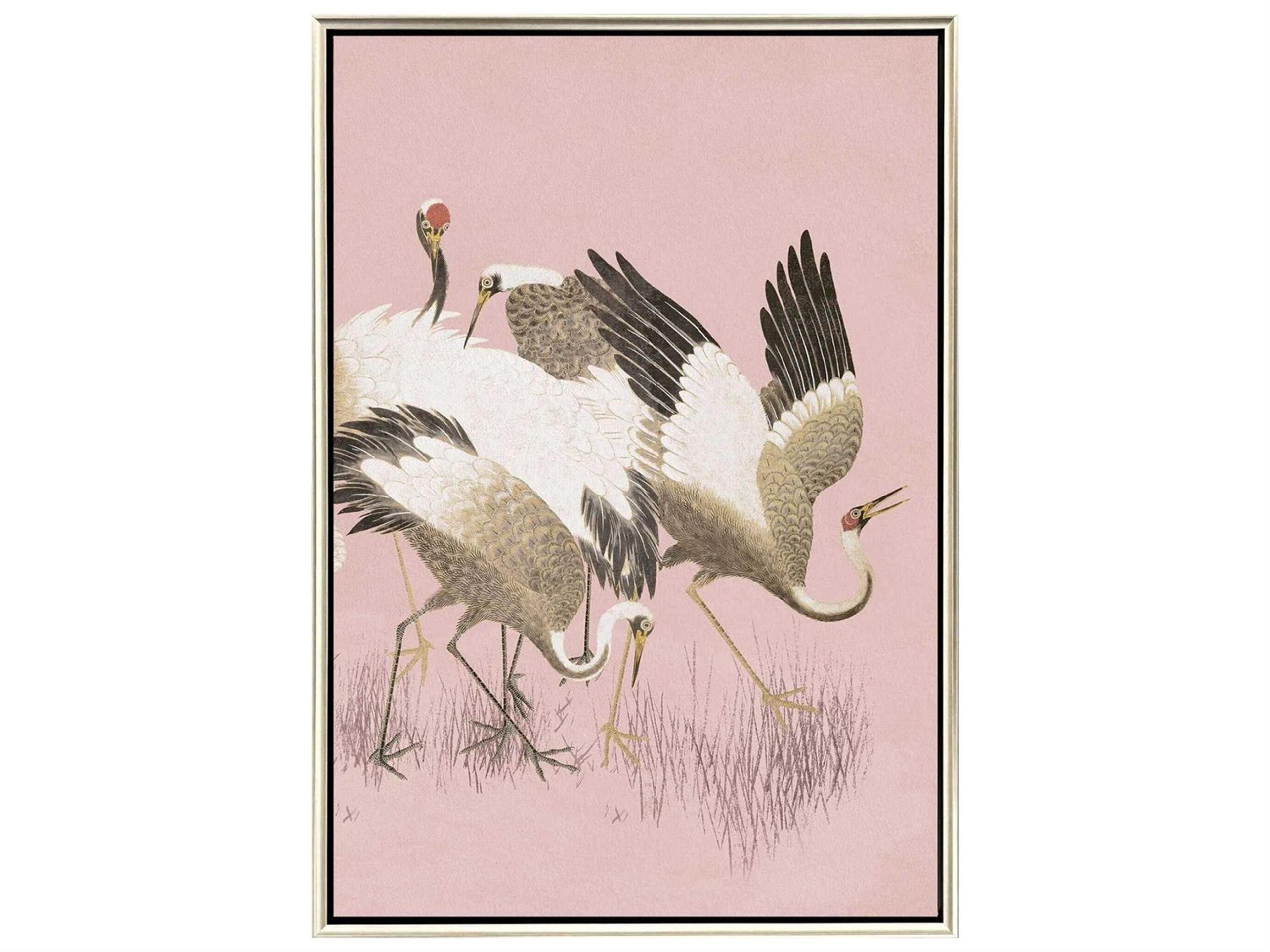 Animals Curious Cranes - Preen Canvas Wall Art