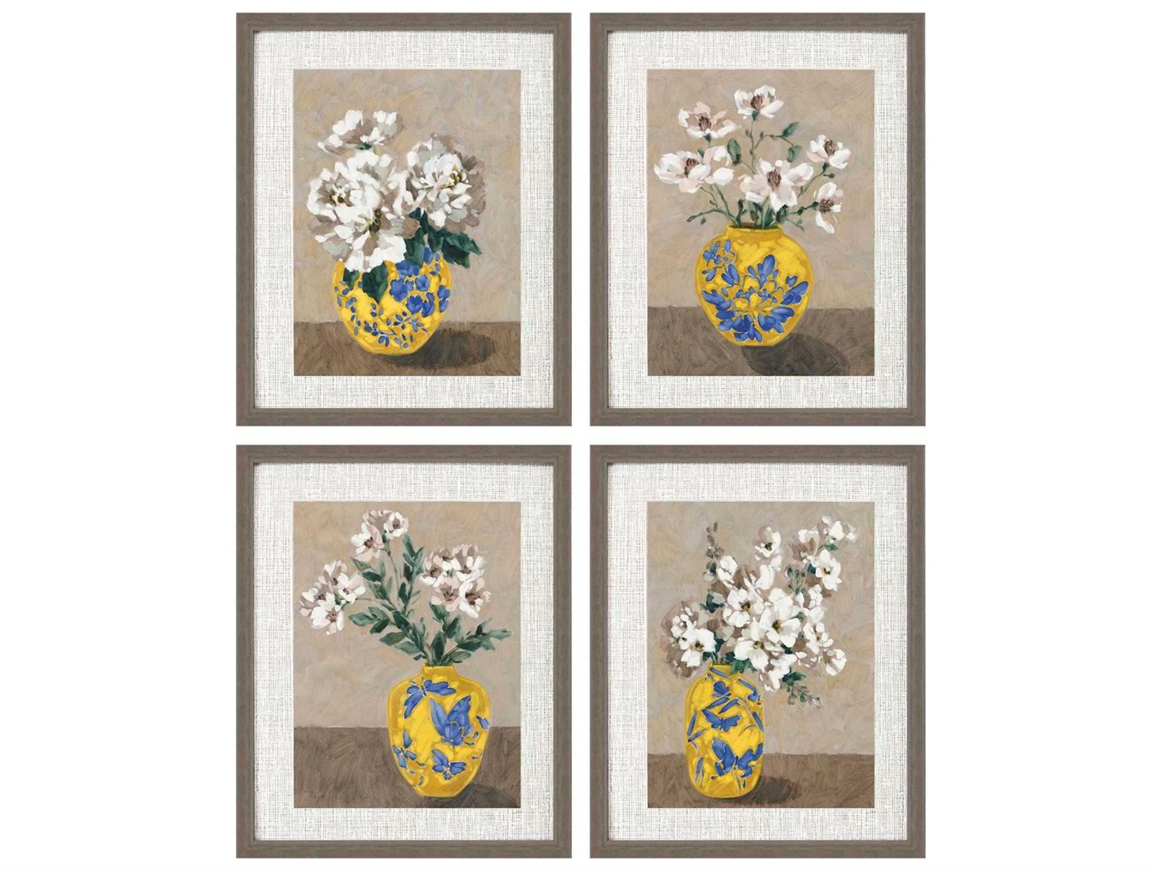 Florals Decorative Bouquet Wall Art Set of 4