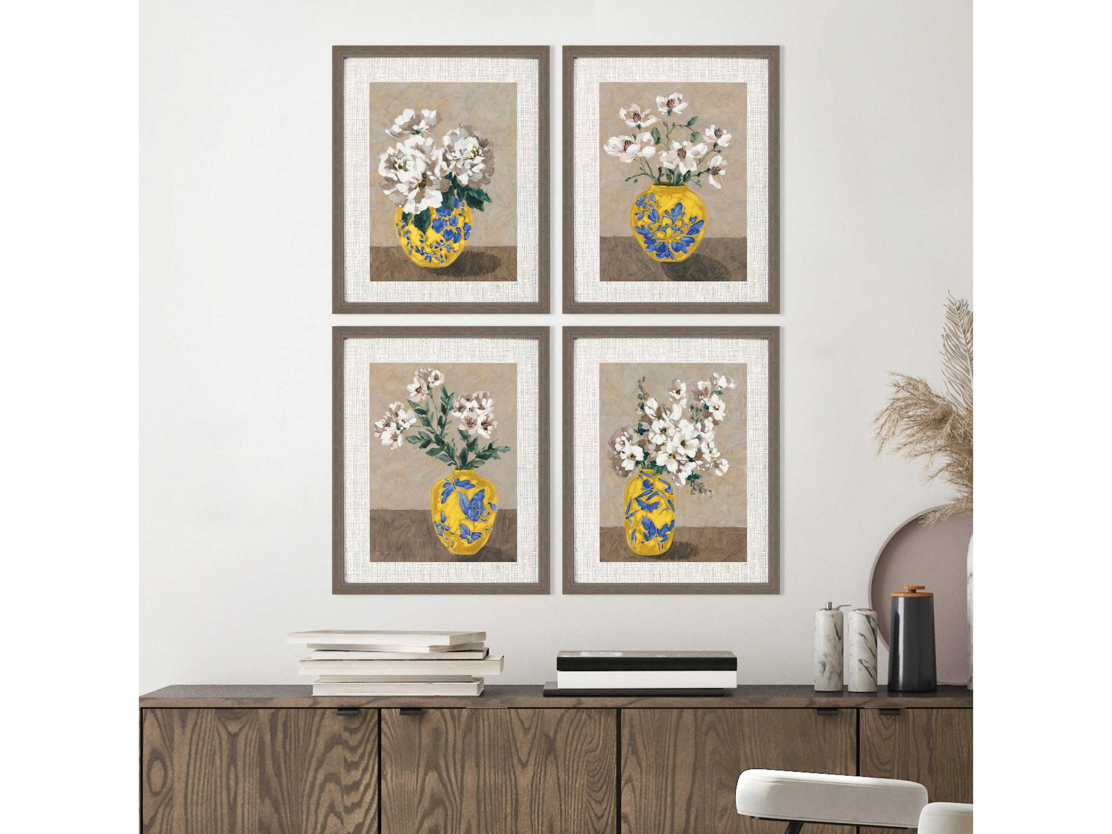 Paragon Florals Decorative Bouquet Wall Art Set of 4