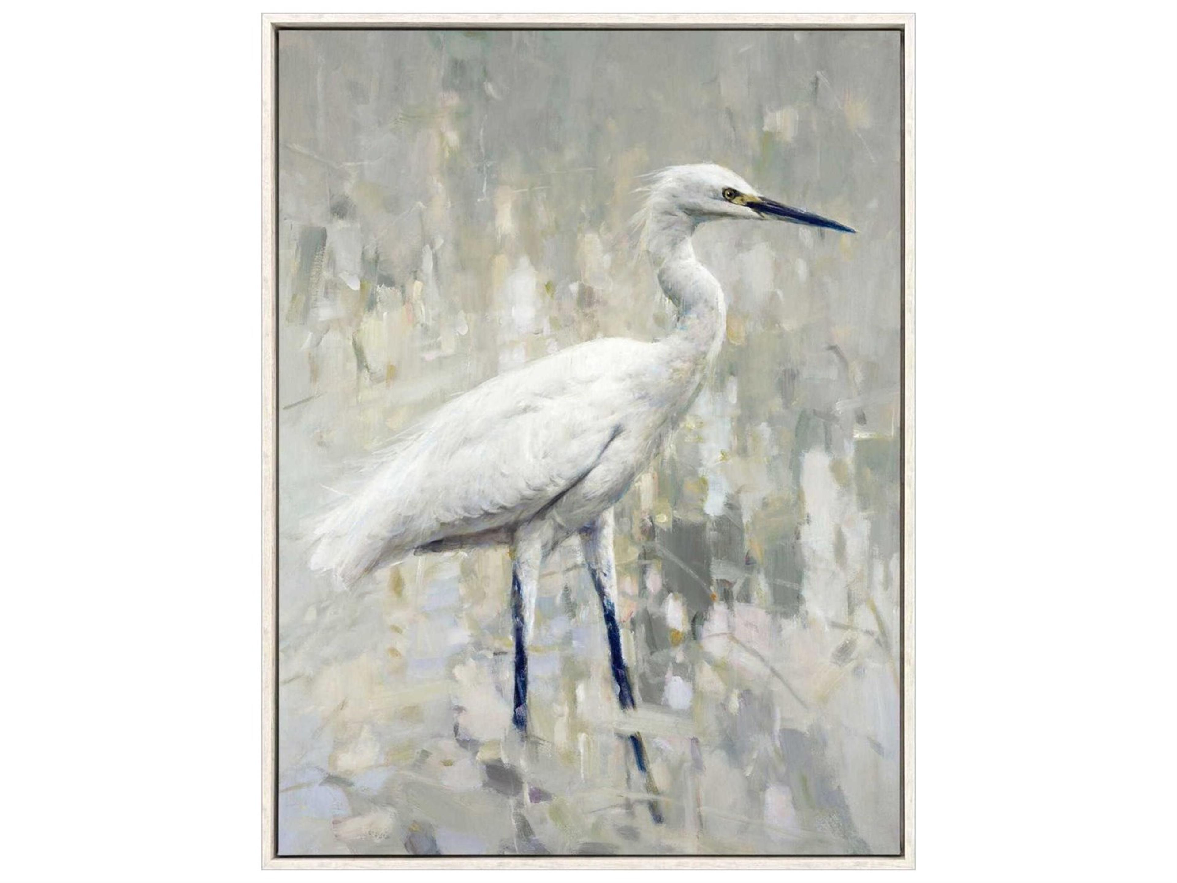 Animals White Egret Canvas Wall Art