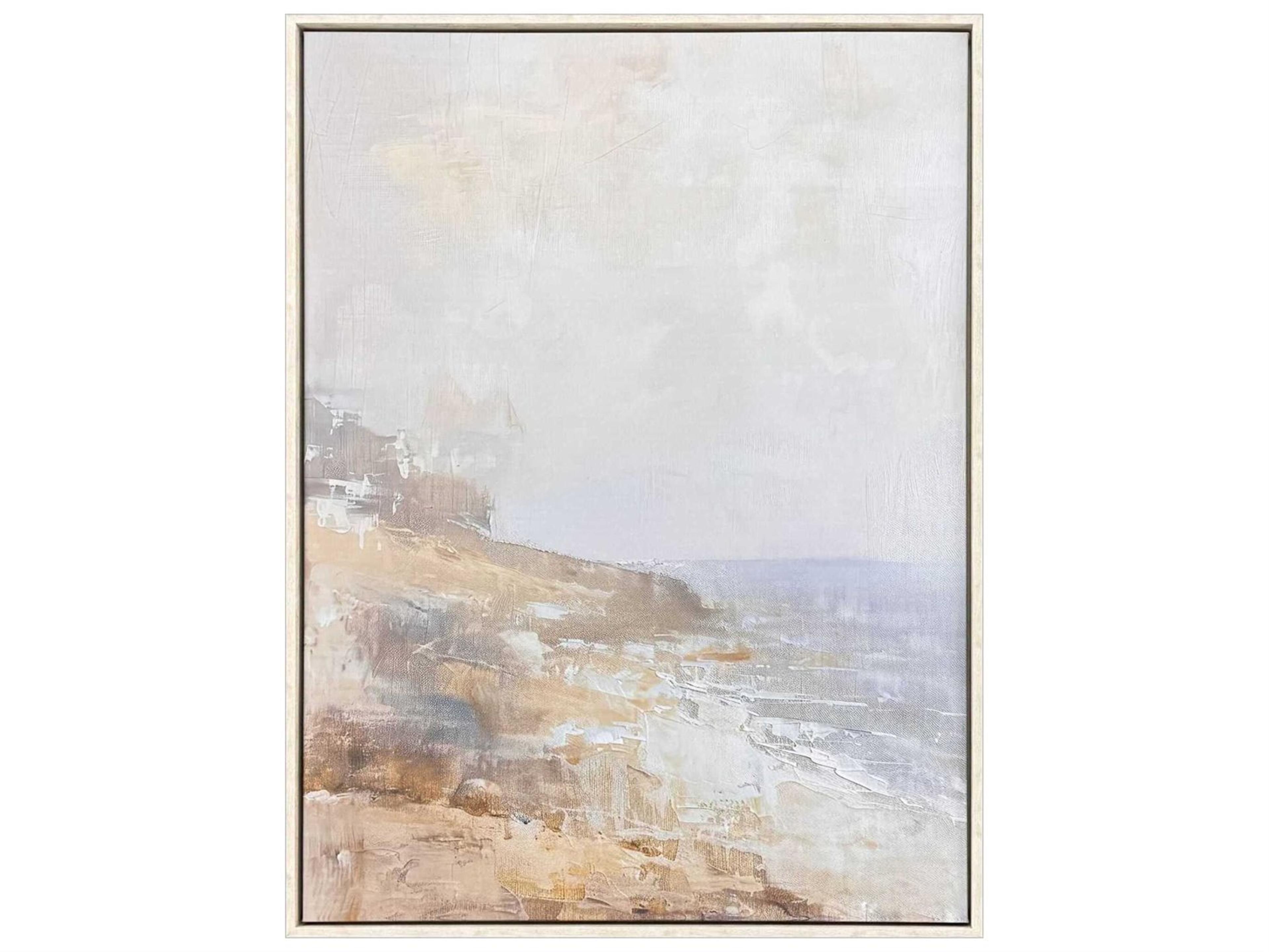 Waterside Hazy Beach Canvas Wall Art