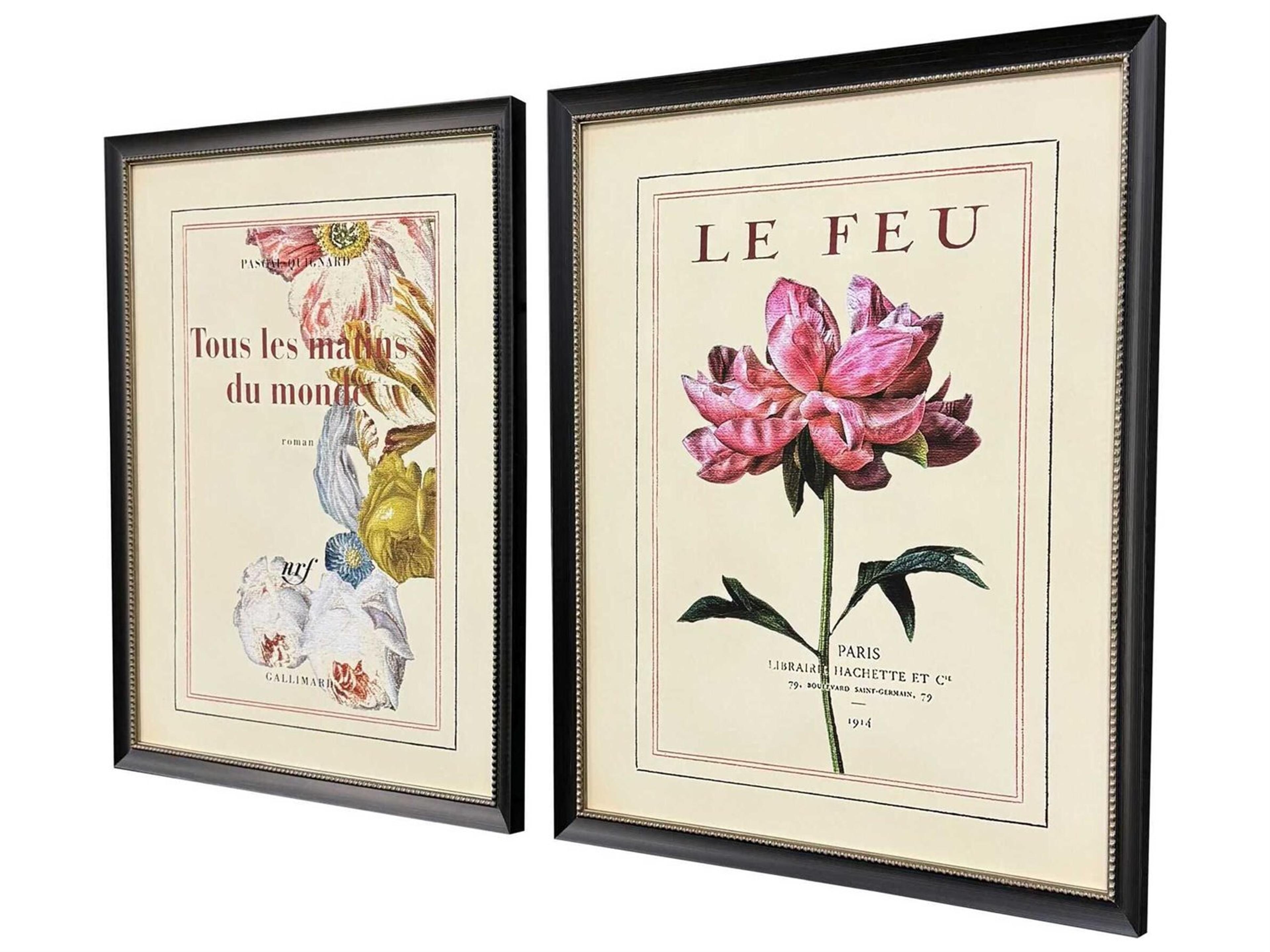 Paragon Florals Le Fleur-I Wall Art Set of 2