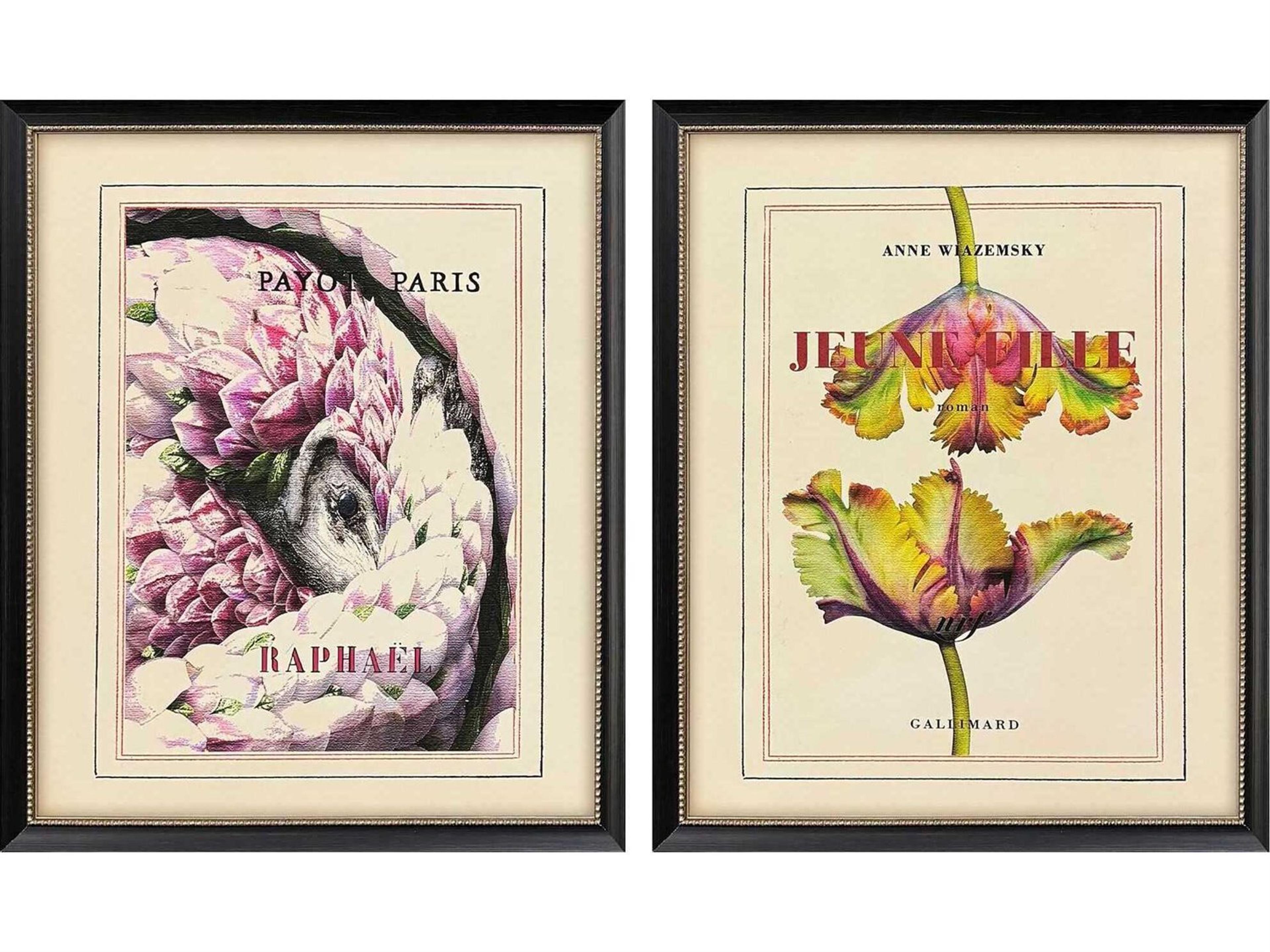 Florals Le Fleur-II Wall Art Set of 2