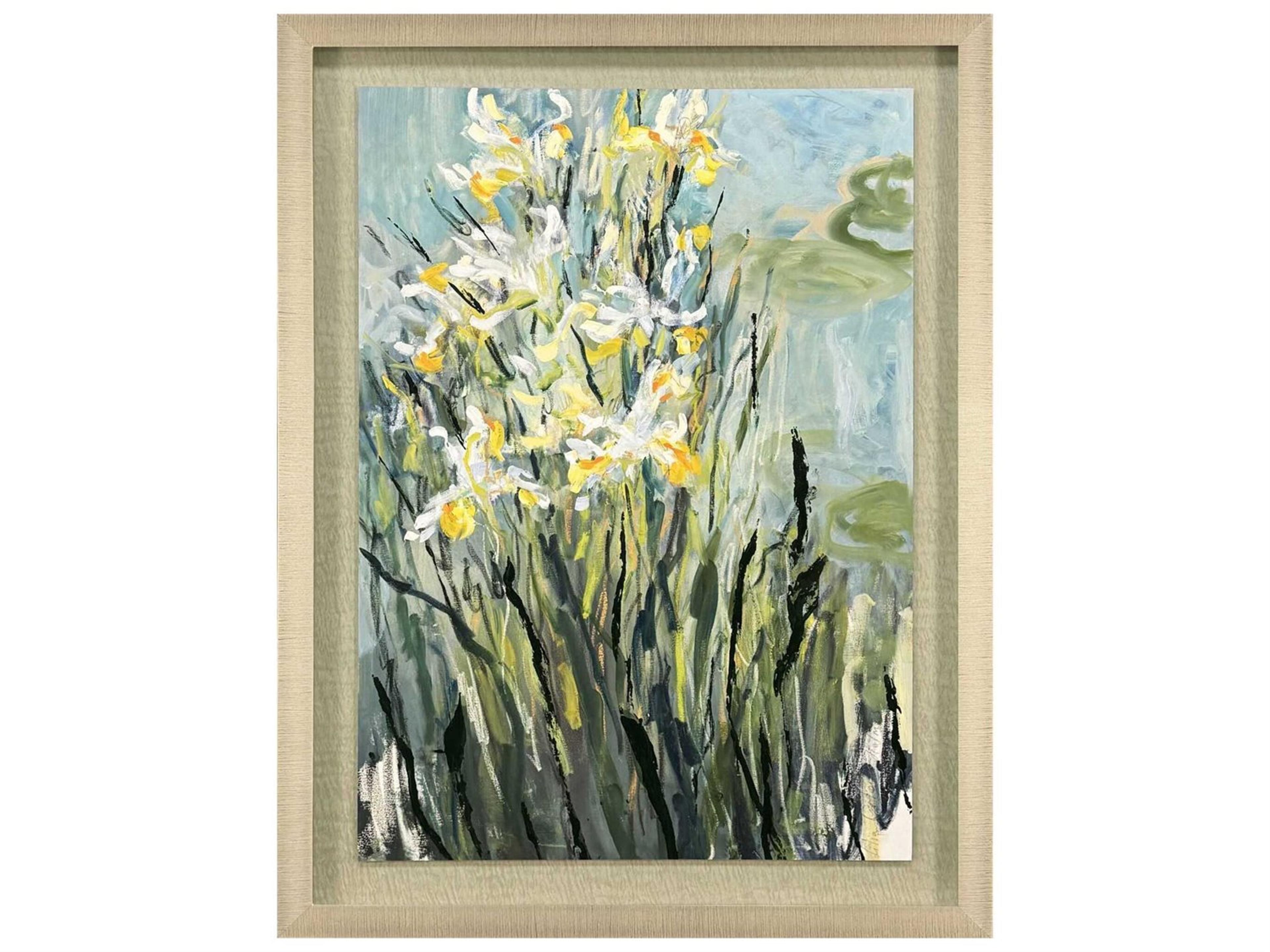 Florals White Irises Wall Art