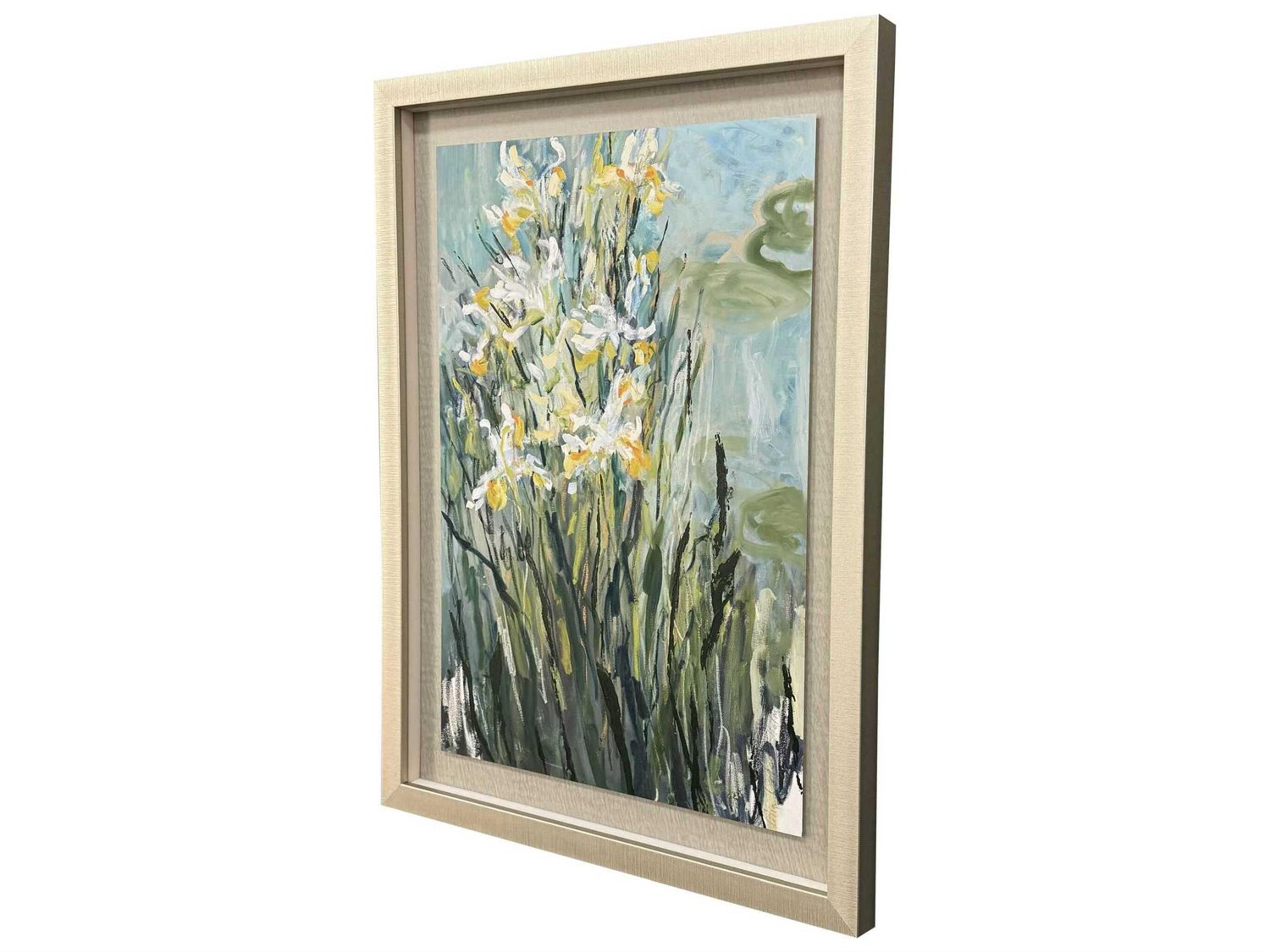 Paragon Florals White Irises Wall Art