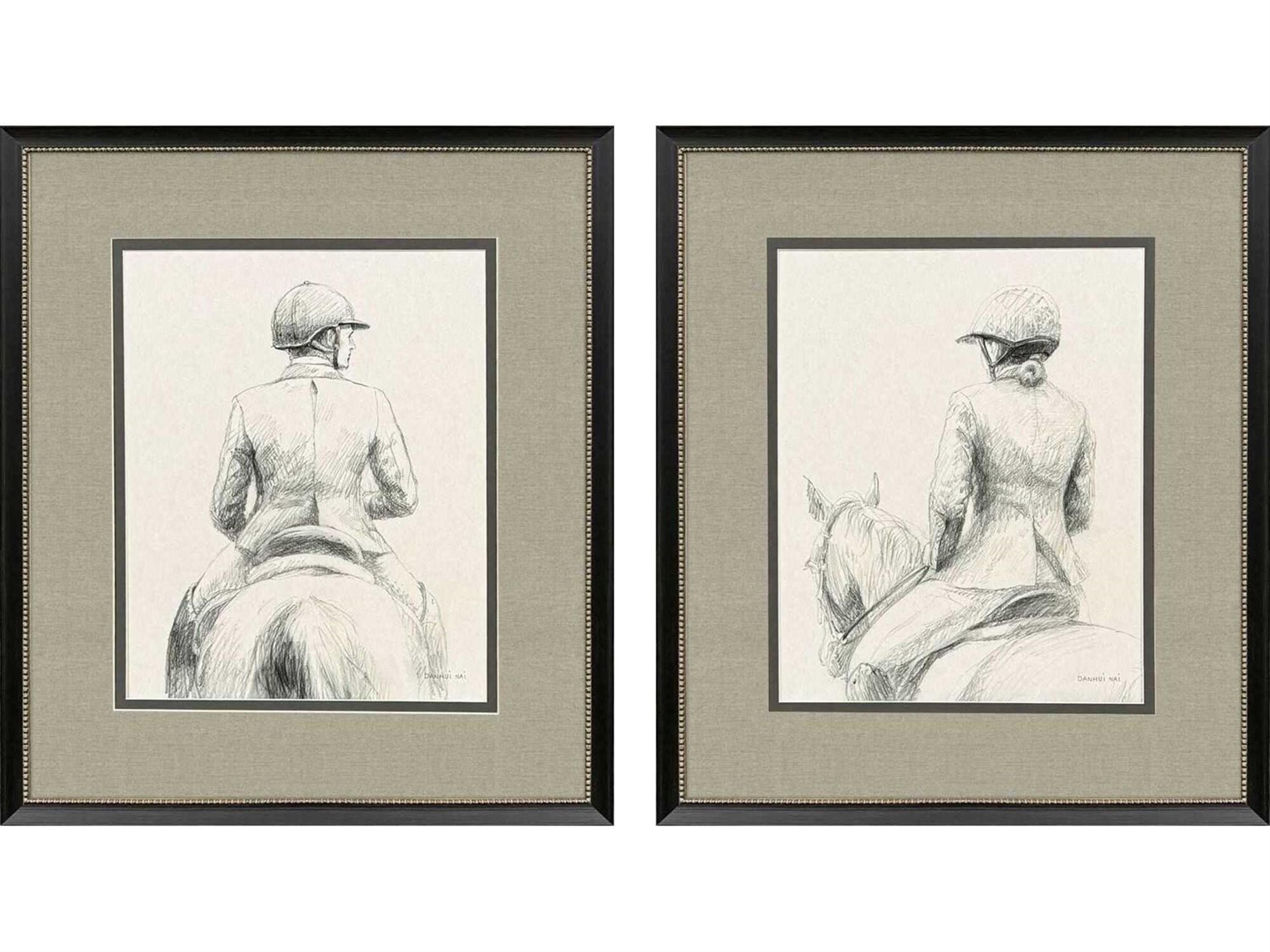 Paragon Animals English Rider Wall Art Set of 2
