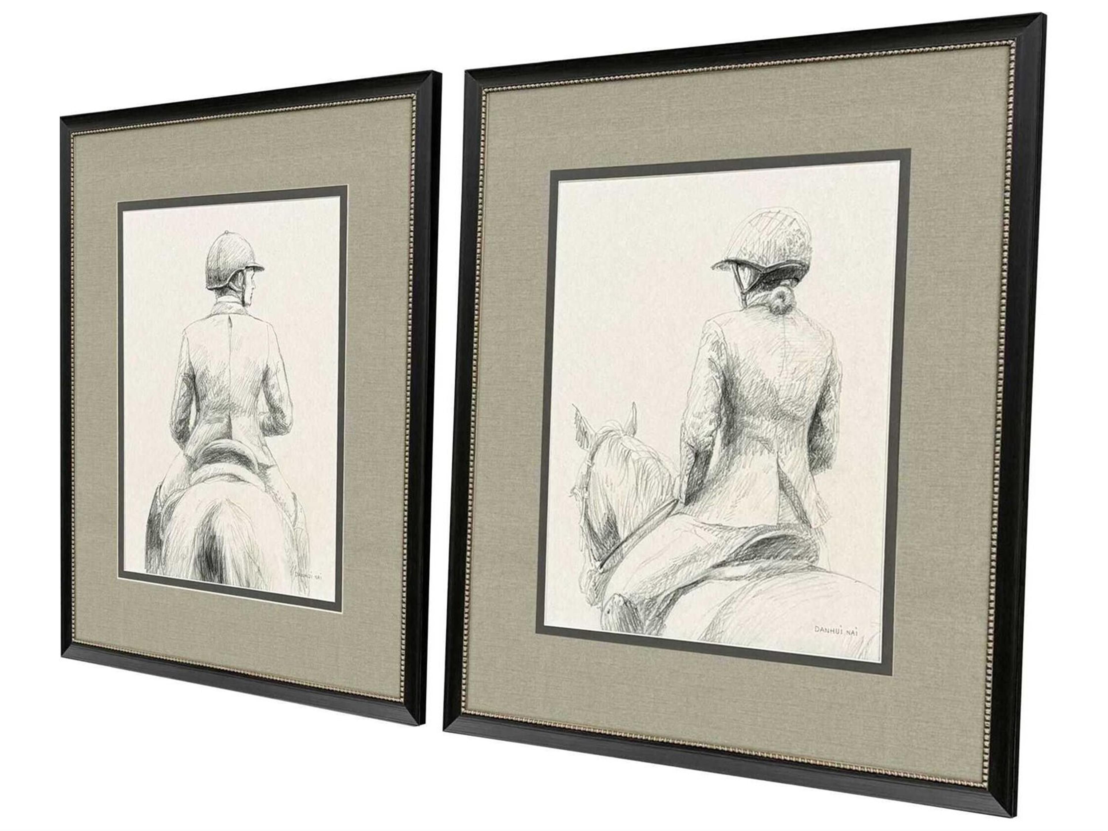 Paragon Animals English Rider Wall Art Set of 2