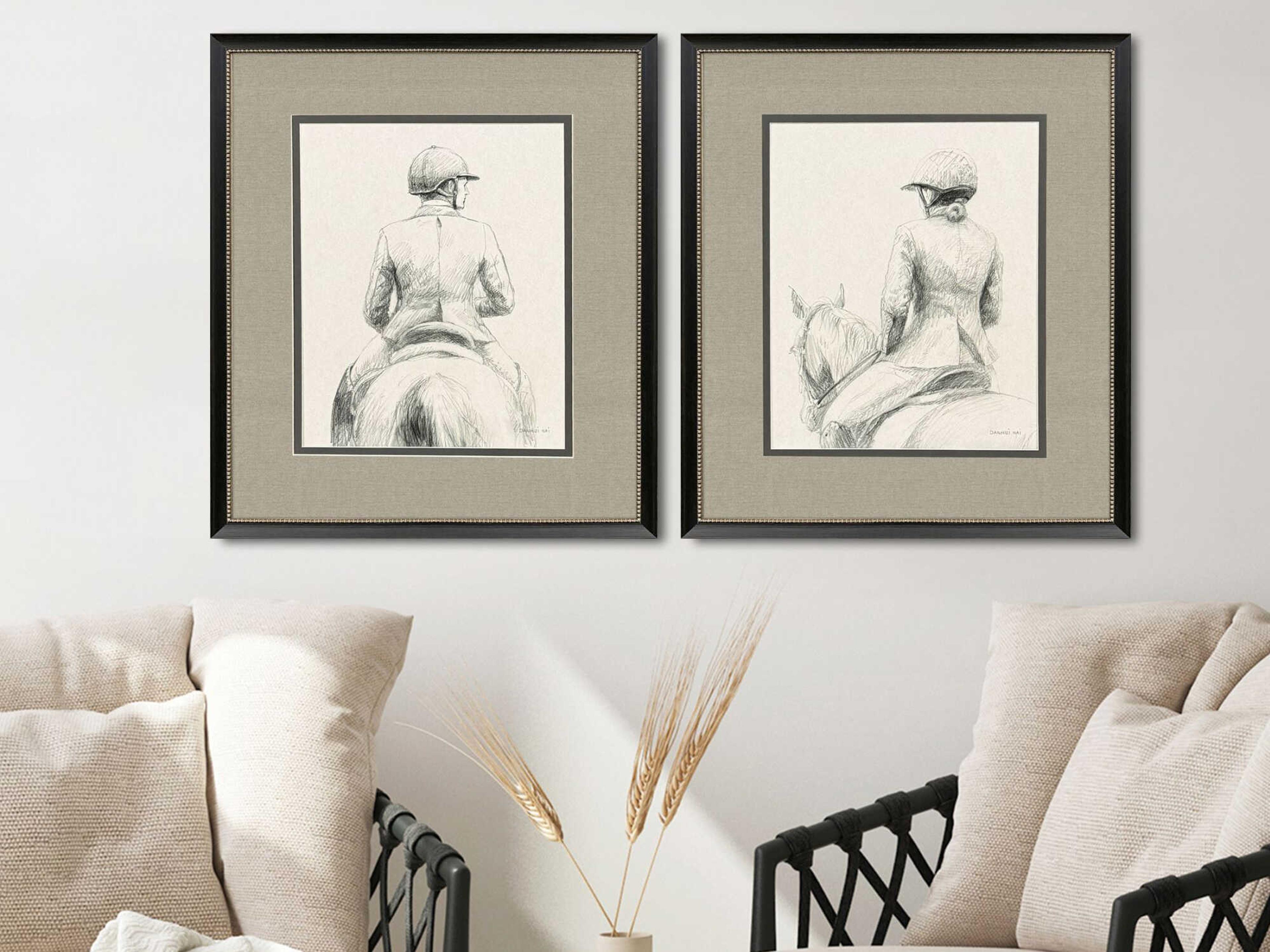 Paragon Animals English Rider Wall Art Set of 2