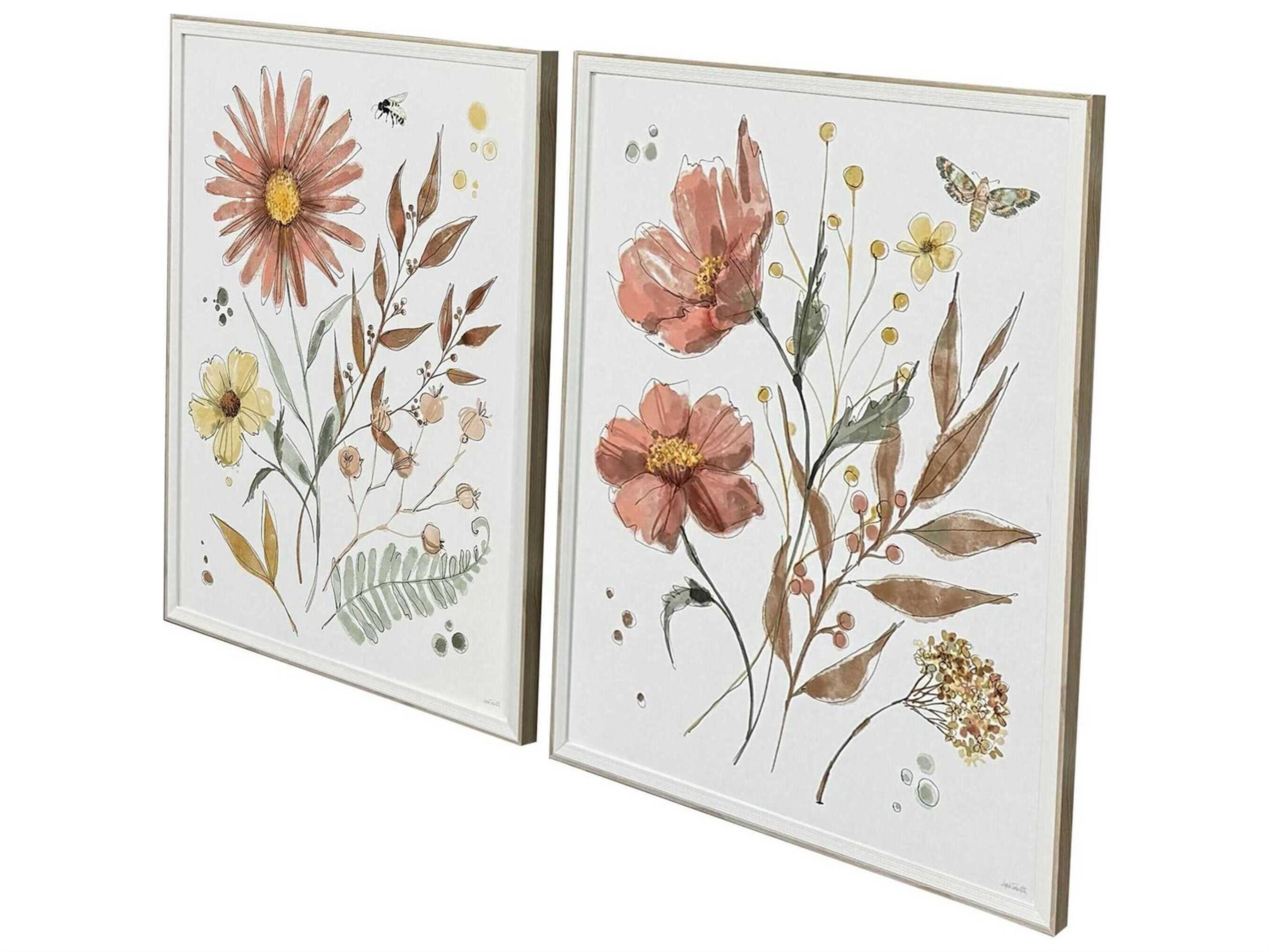 Paragon Florals Full Bloom-I Wall Art Set of 2