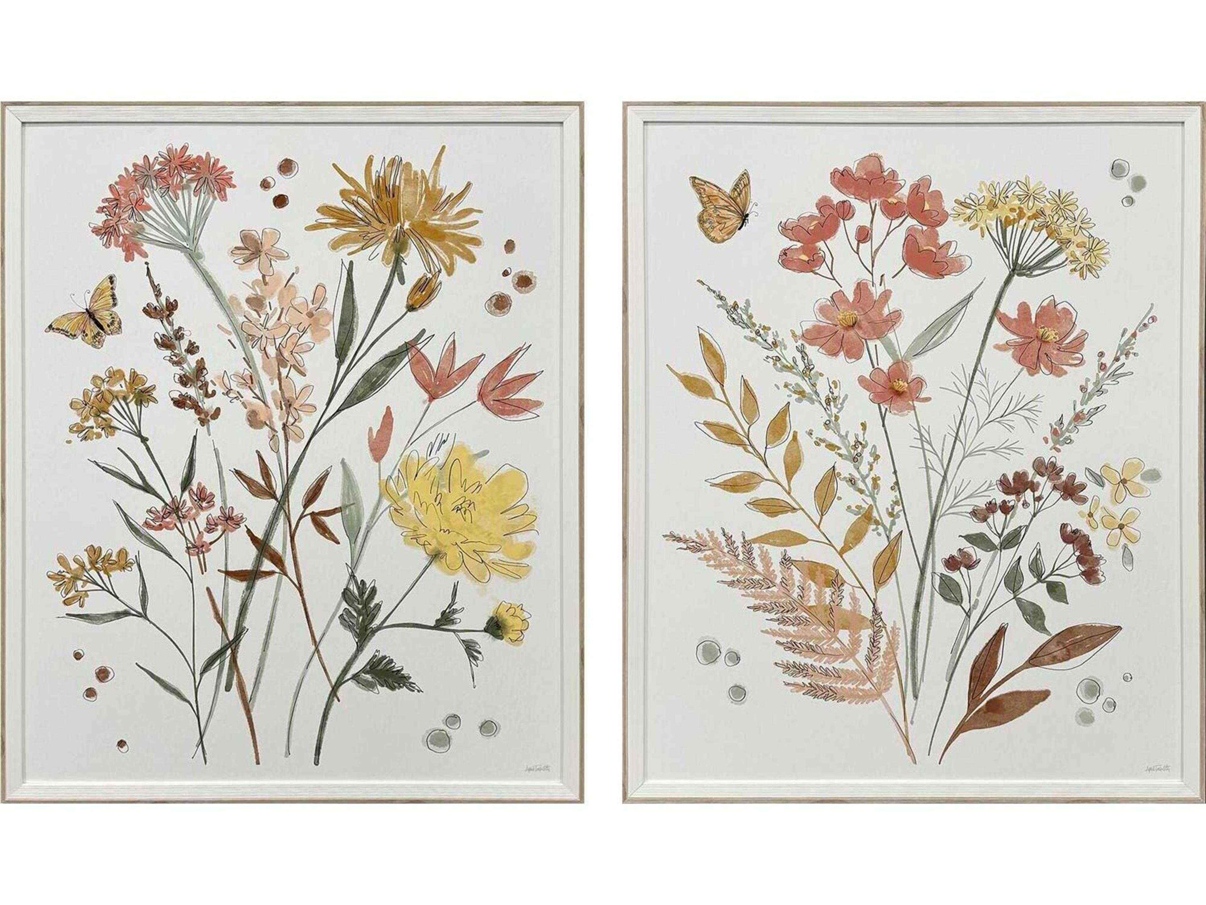 Florals Full Bloom-II Wall Art Set of 2