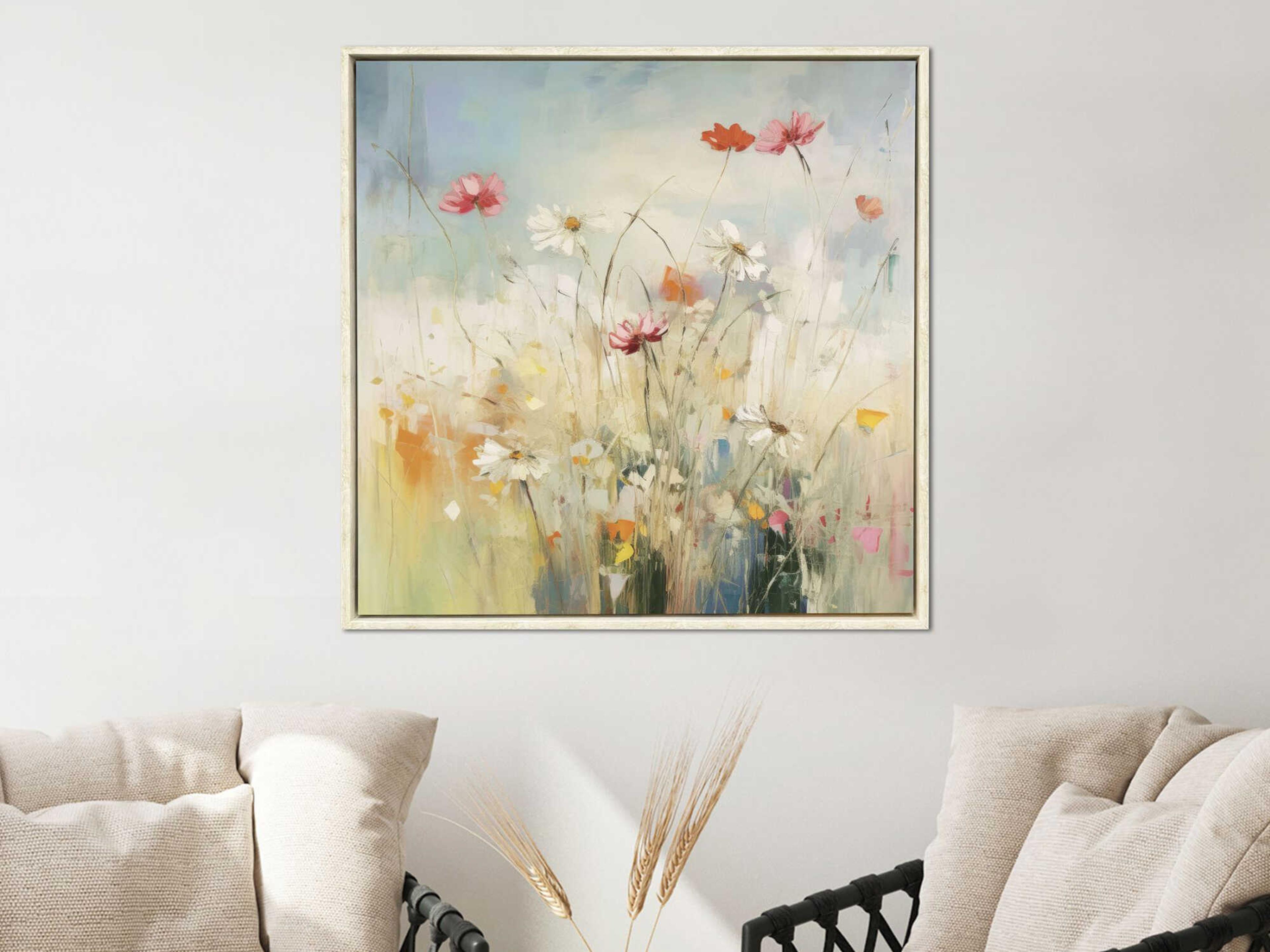 Paragon Florals Blooms In the Meadow-I Canvas Wall Art