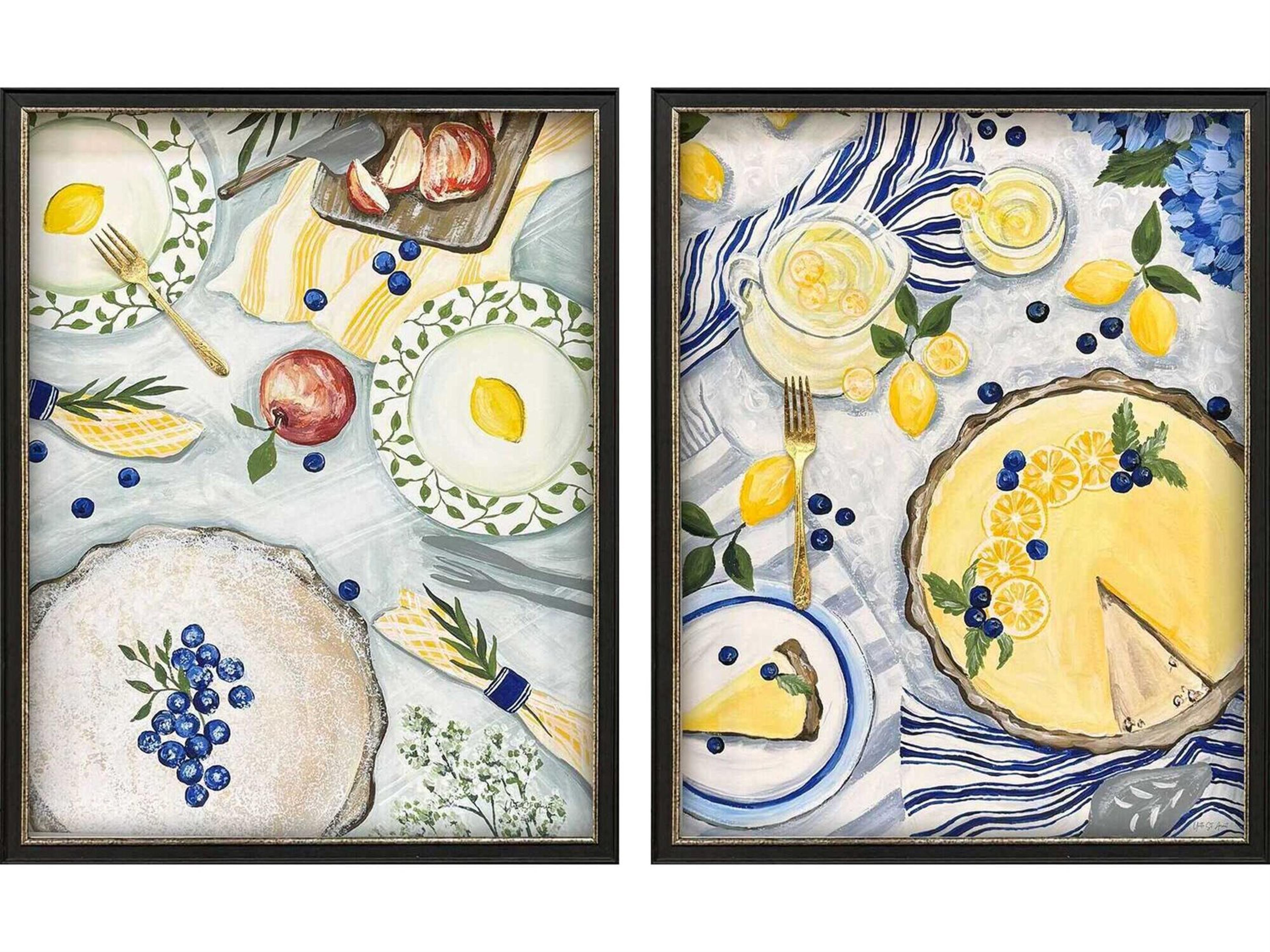 Culinary Summer Picnic Wall Art Set of 2