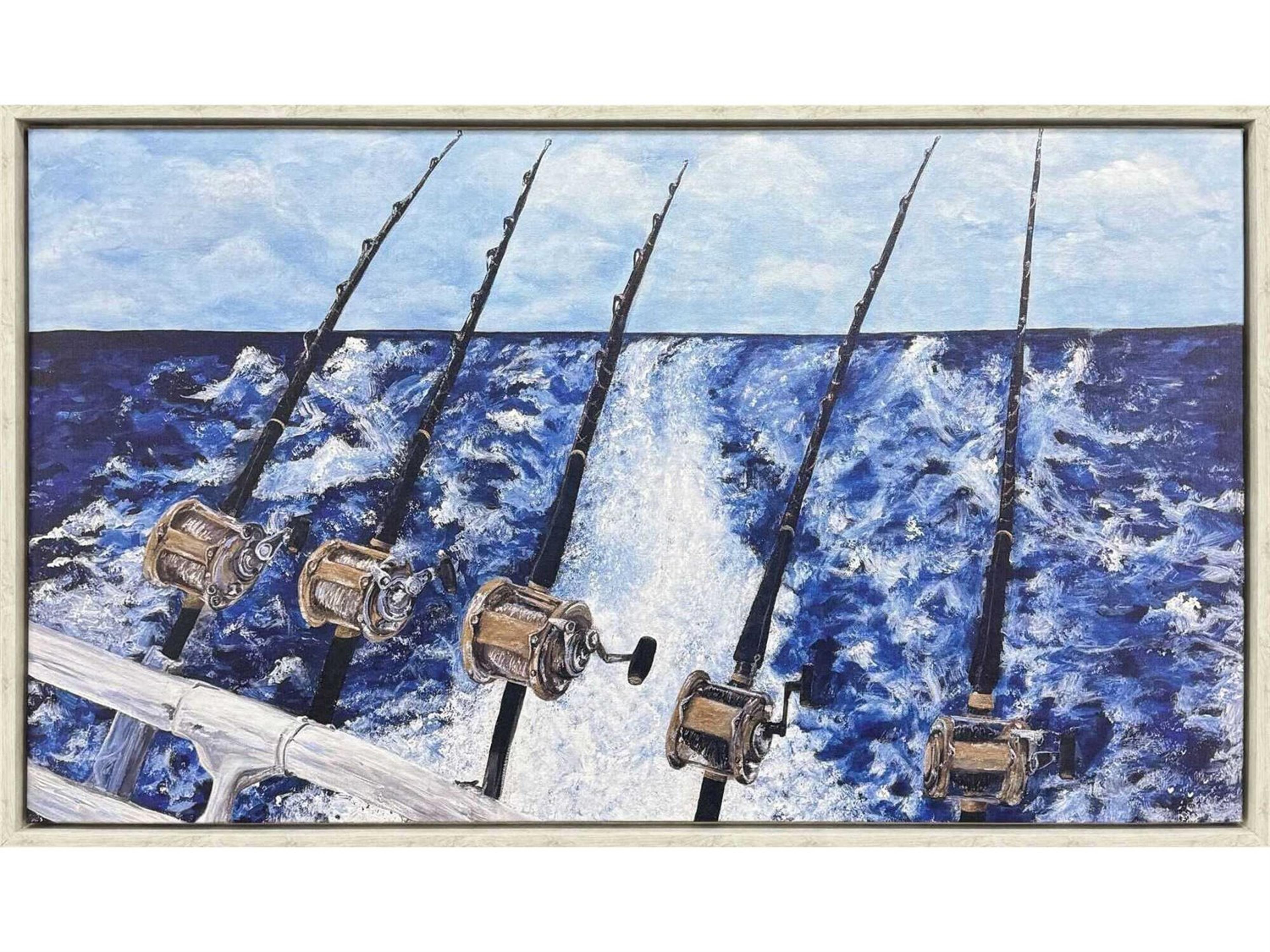 Sporting Offshore Reeling Canvas Wall Art