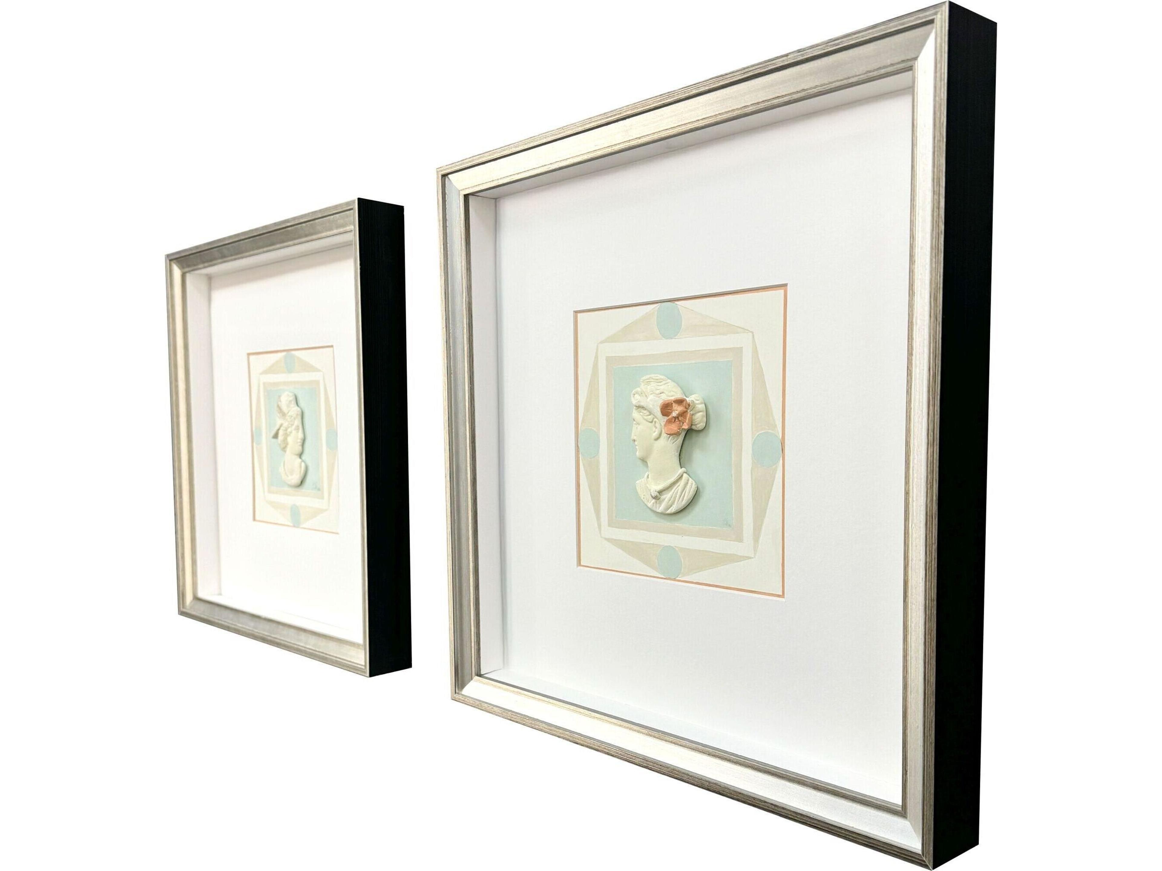Paragon Intaglio Busts Framed Art - Set of 2