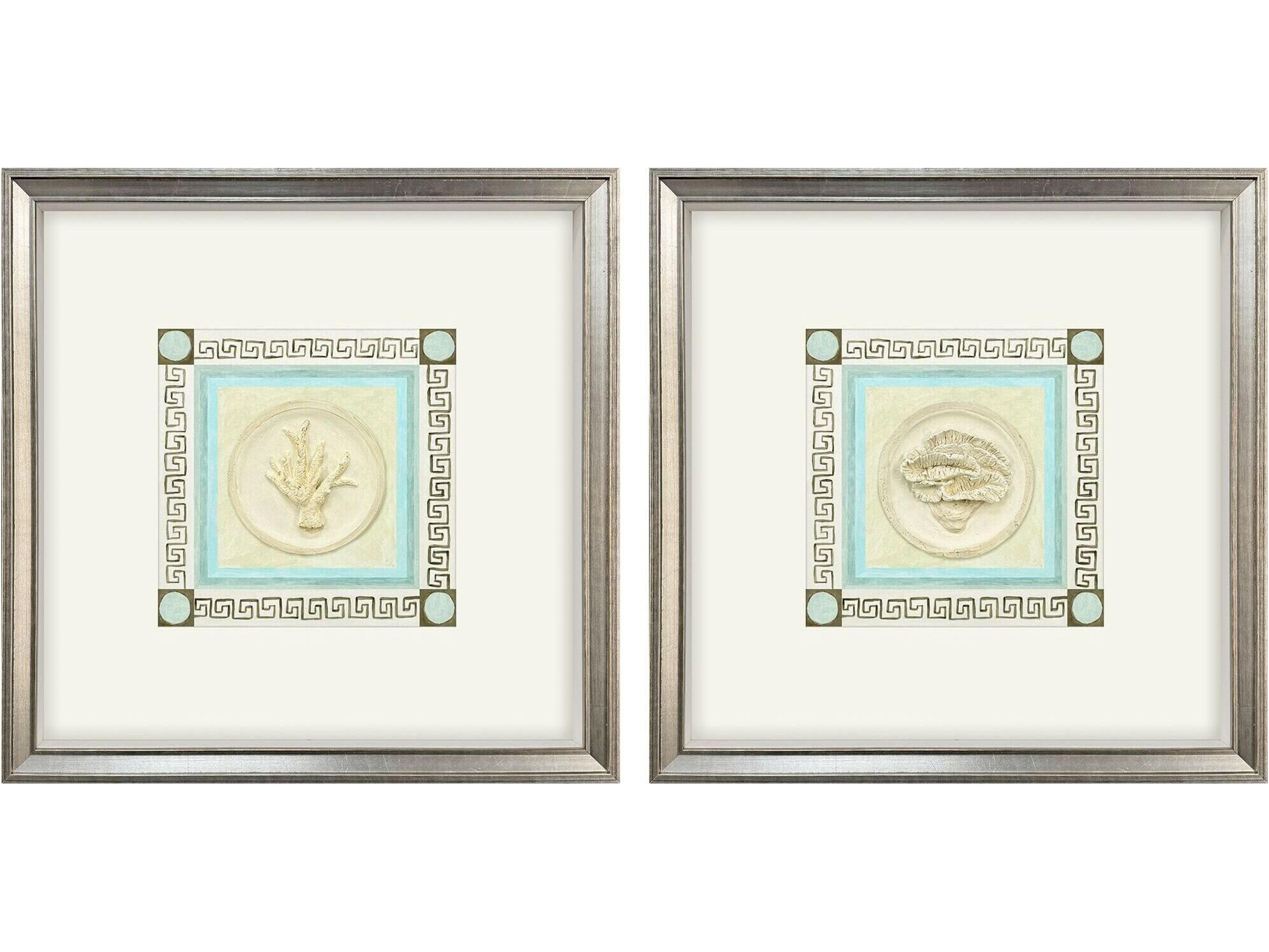 Paragon Coral Circles I Framed Art - Set of 2
