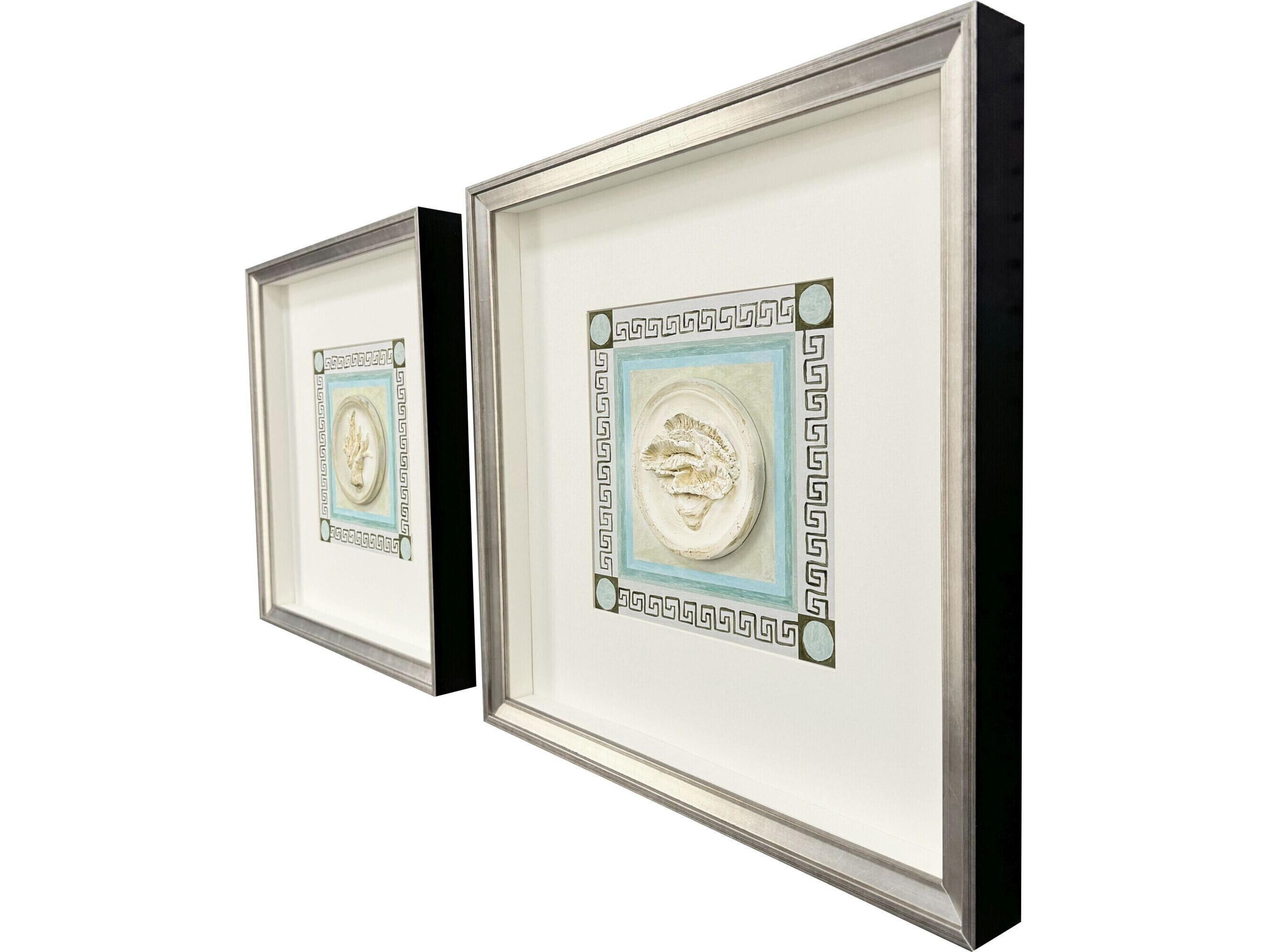Paragon Coral Circles I Framed Art - Set of 2