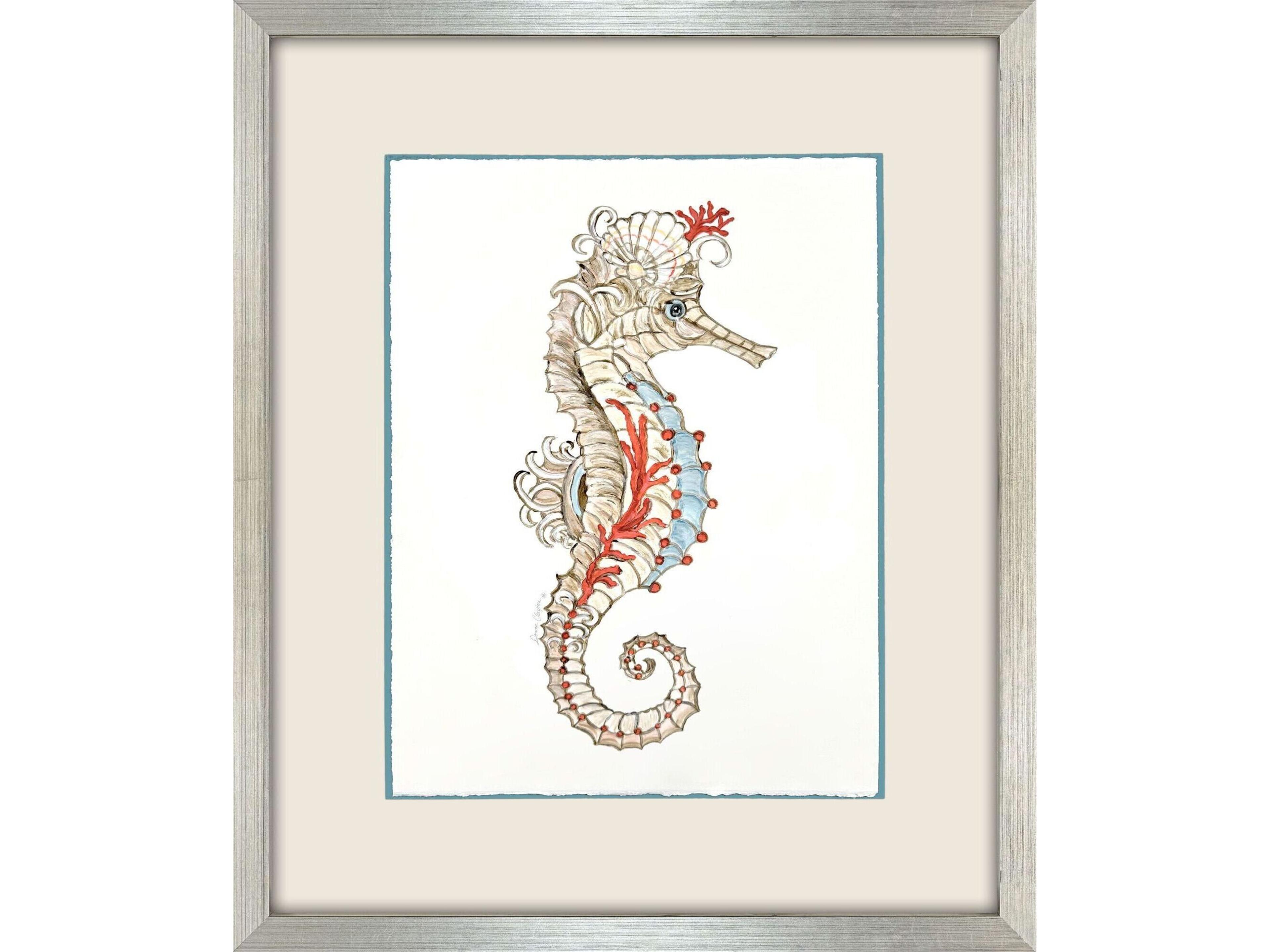 Crab Celebration Seahorse I Framed Art