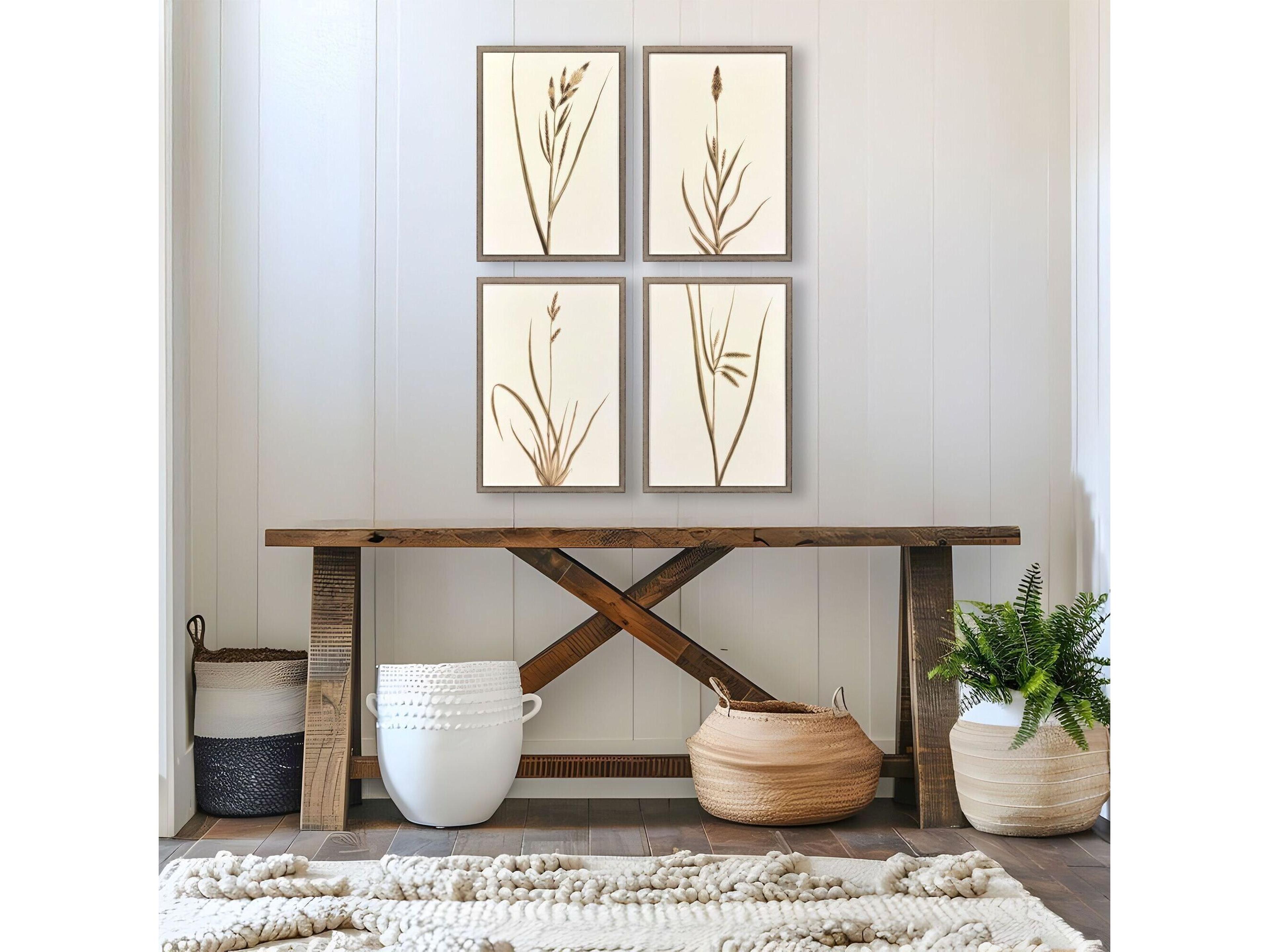 Paragon Varying Grasses Framed Art - Set of 4