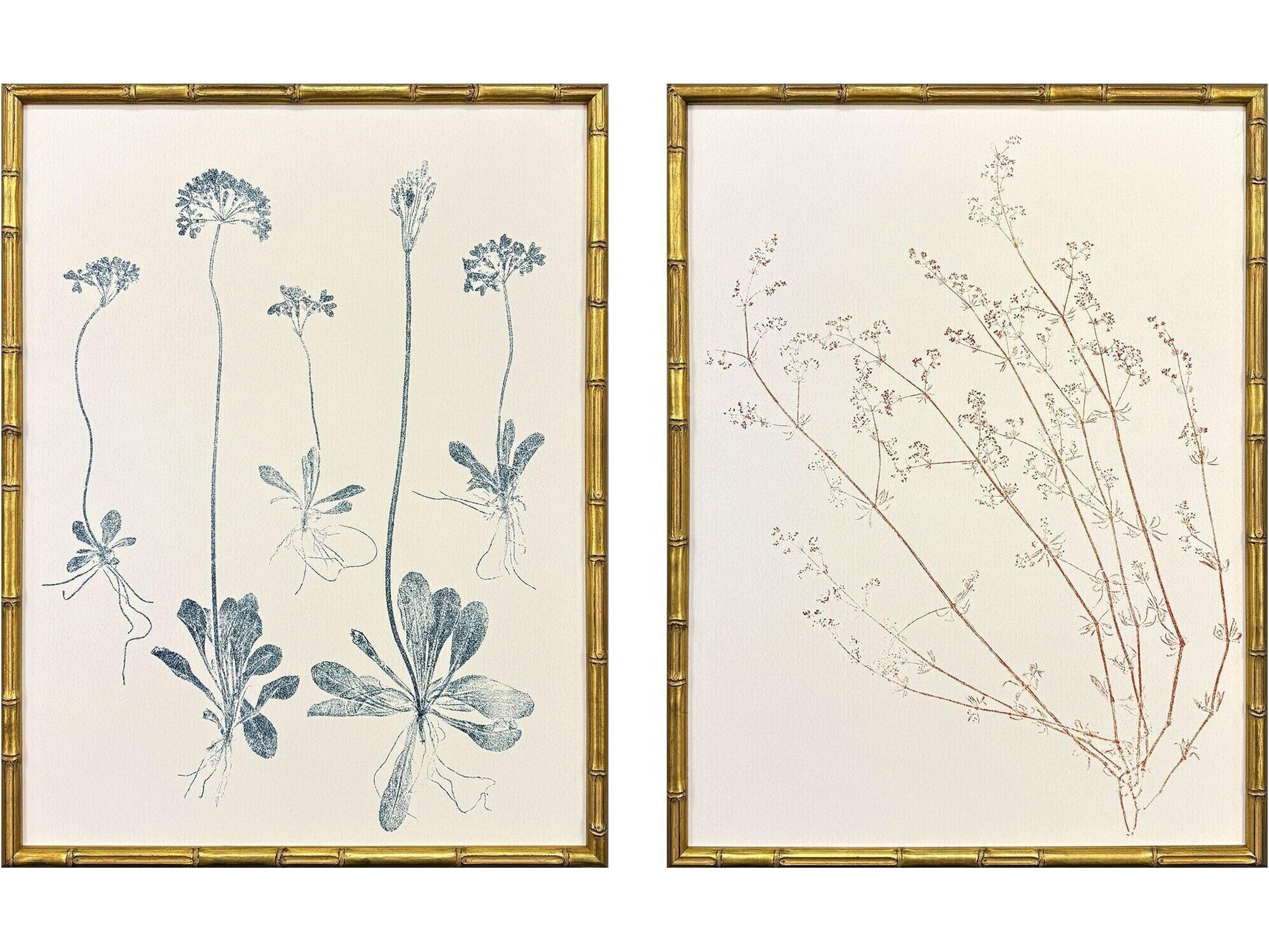 Floral Trace III Framed Art - Set of 2