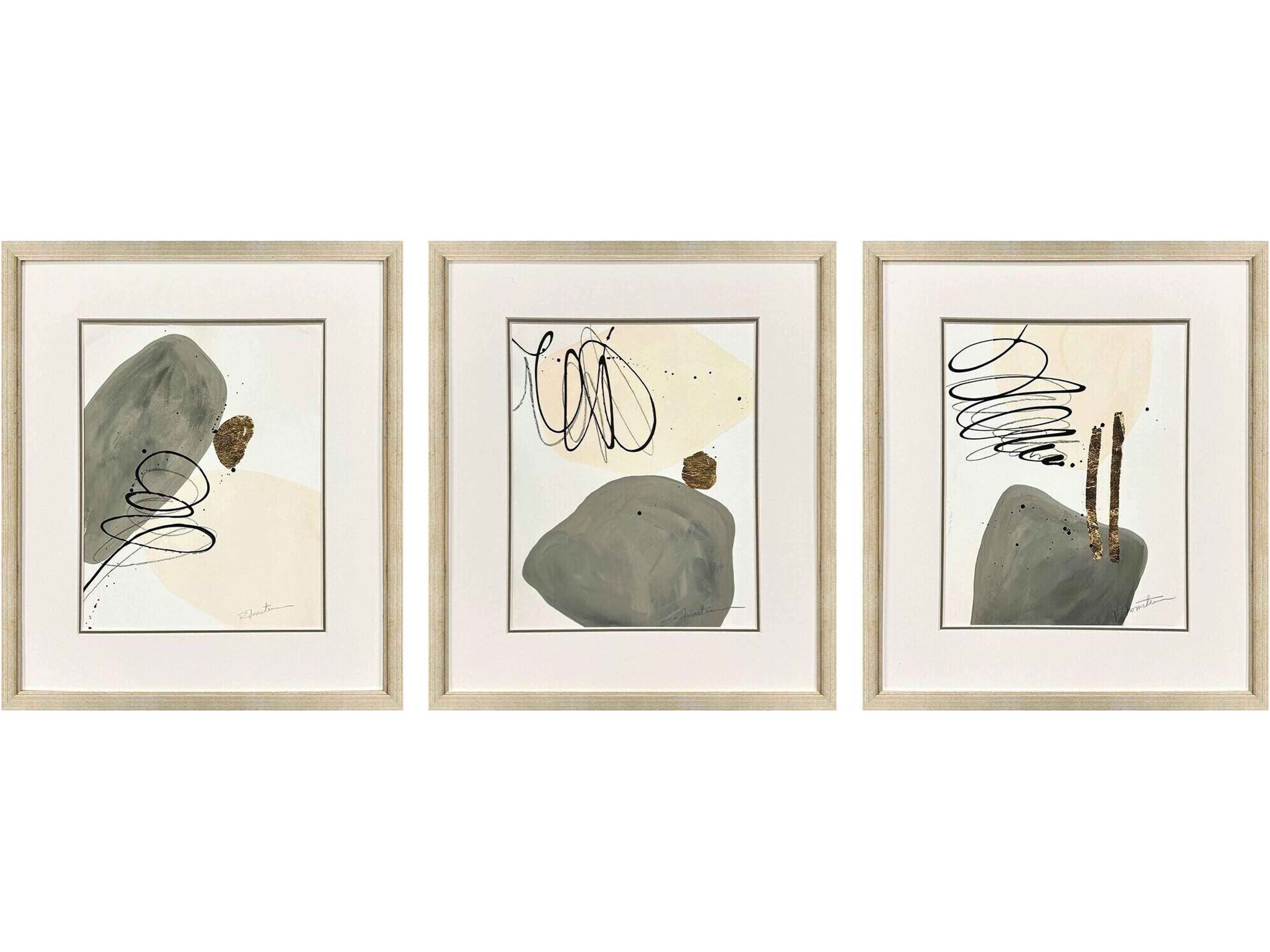 Paragon Rock Garden Framed Art - Set of 3