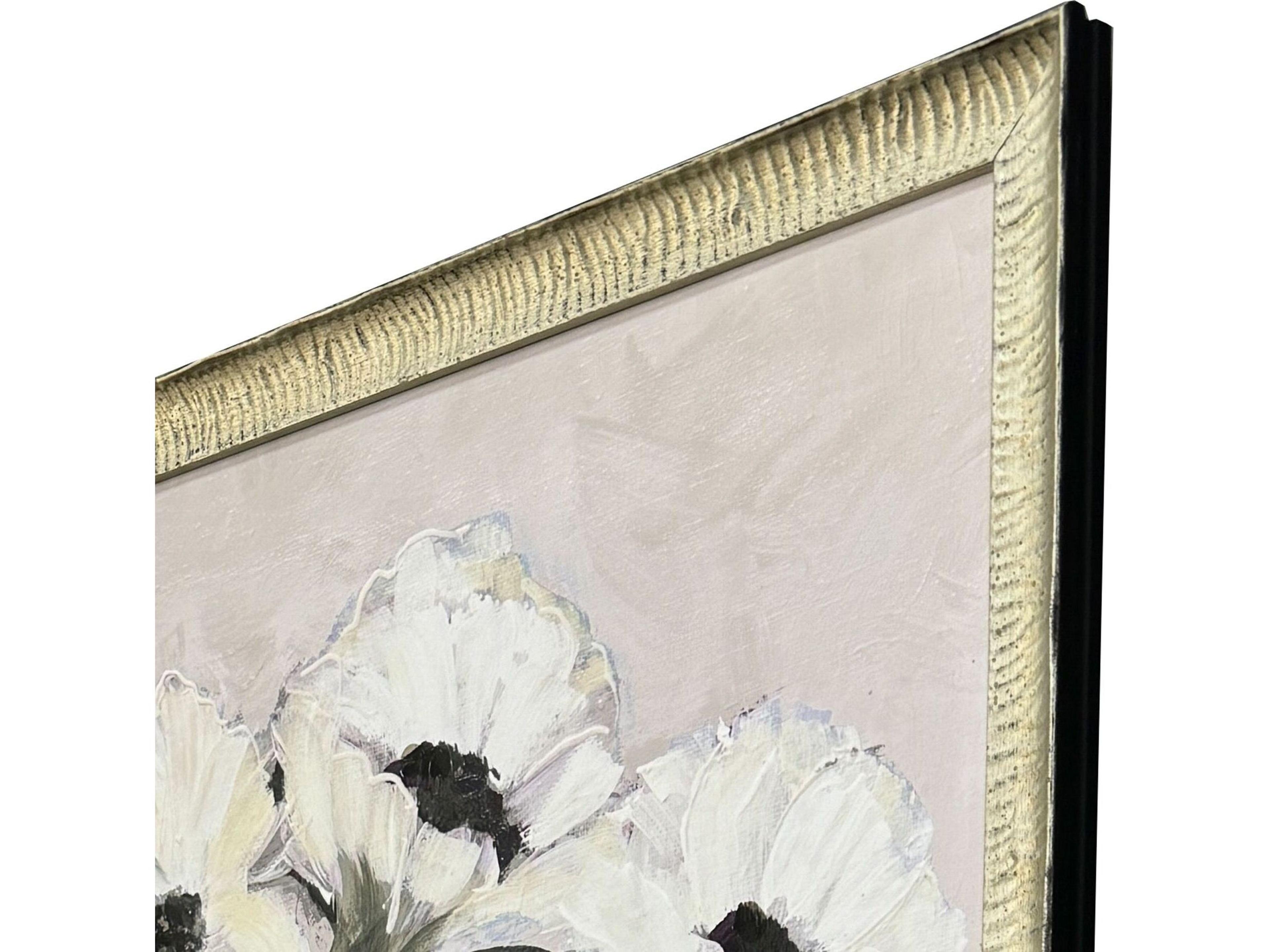 Paragon White Flowers Framed Art