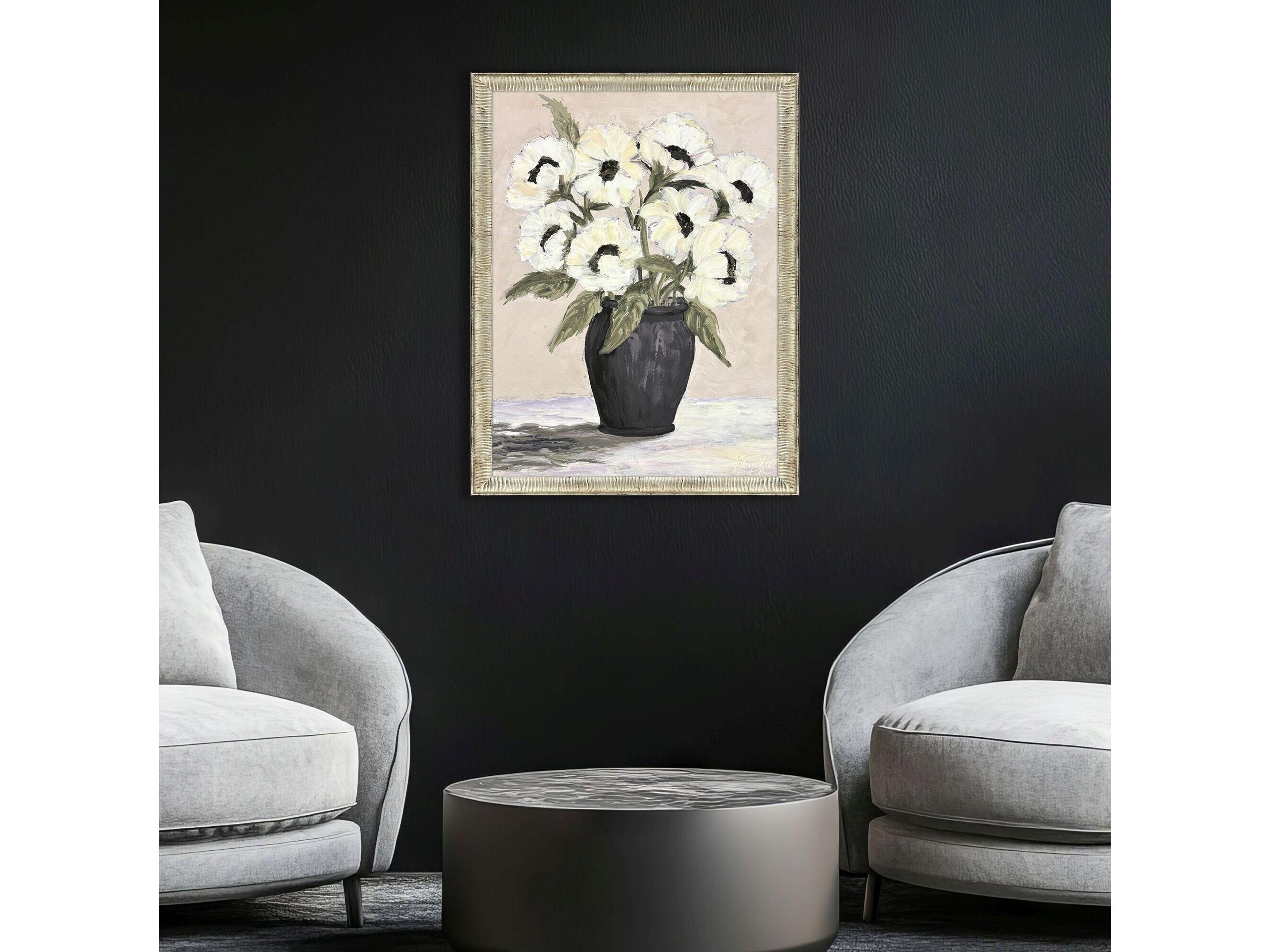 Paragon White Flowers Framed Art