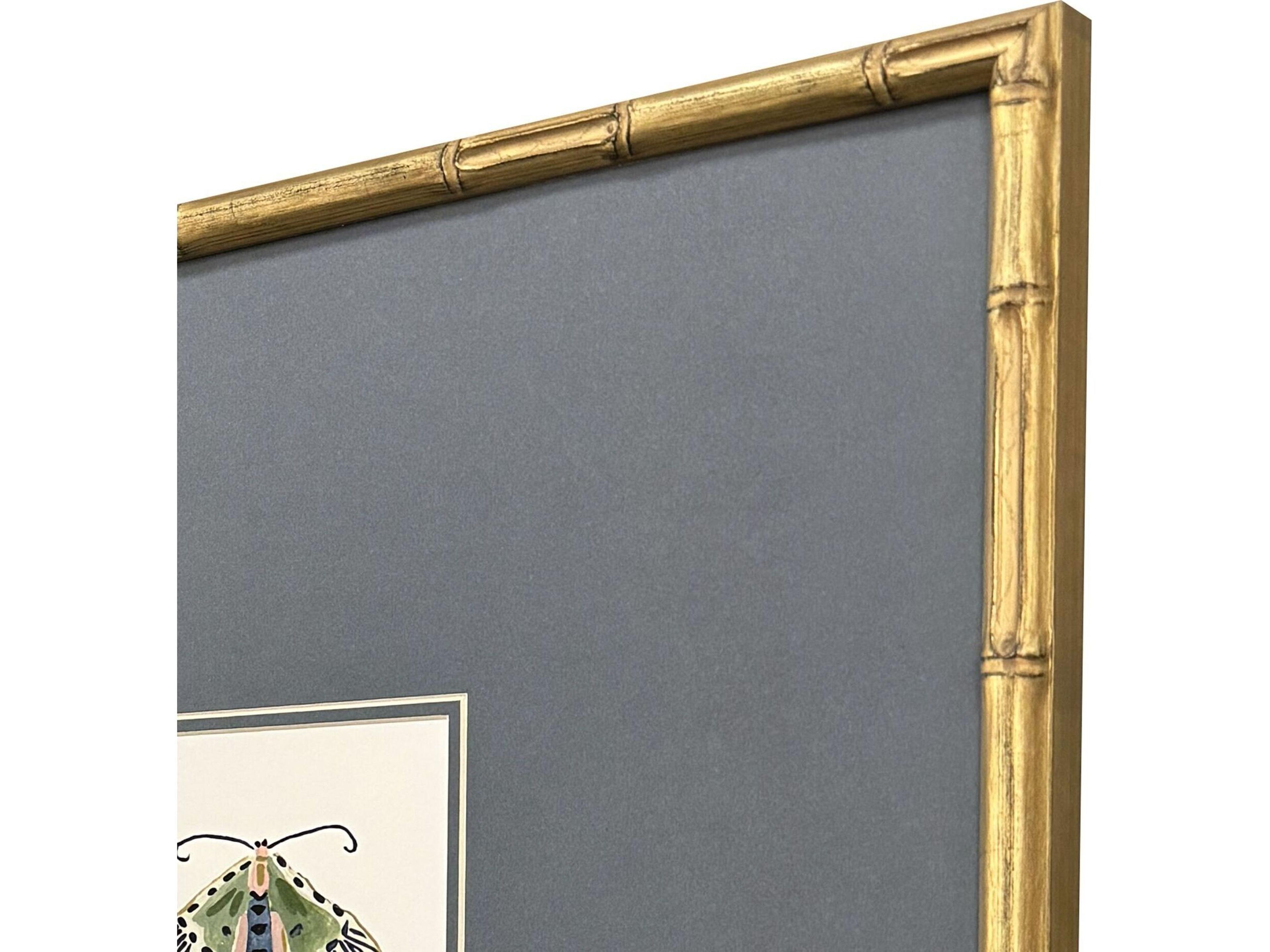 Paragon Pastel Moths II Framed Art - Set of 3