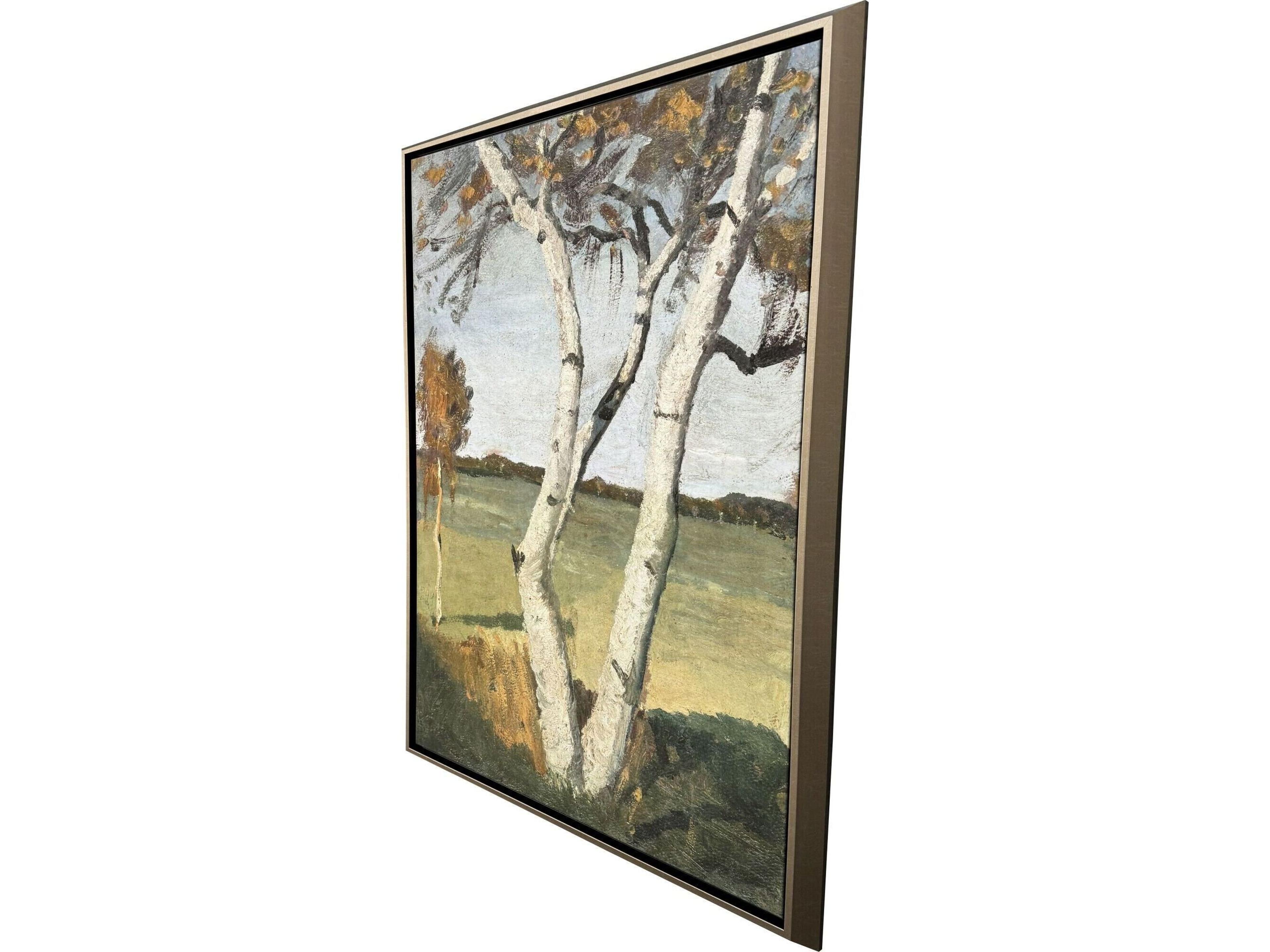 Paragon Birch Tree in a Landscape Canvas Wall Art