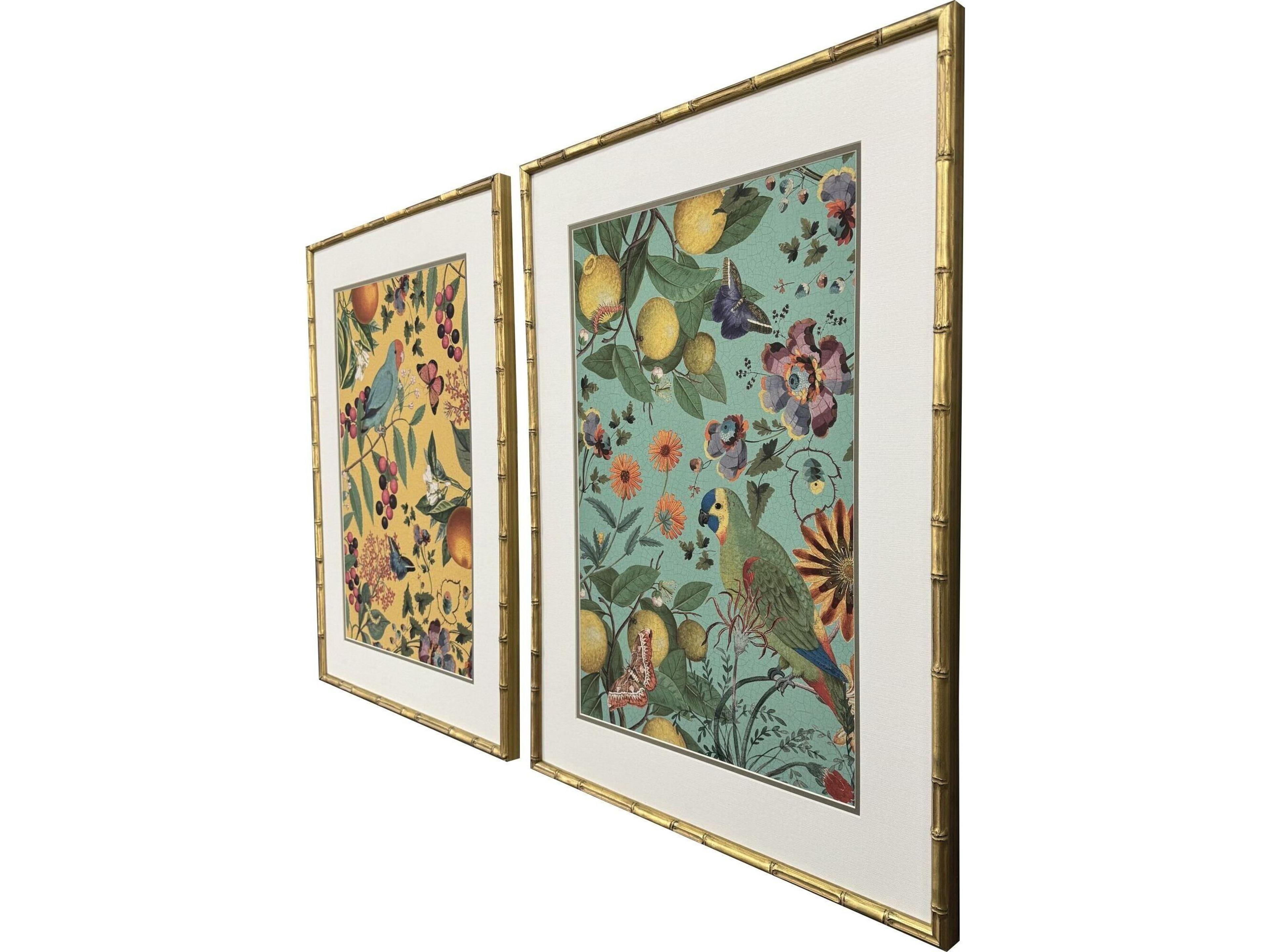 Paragon Floral Fruit Garden Framed Art - Set of 2